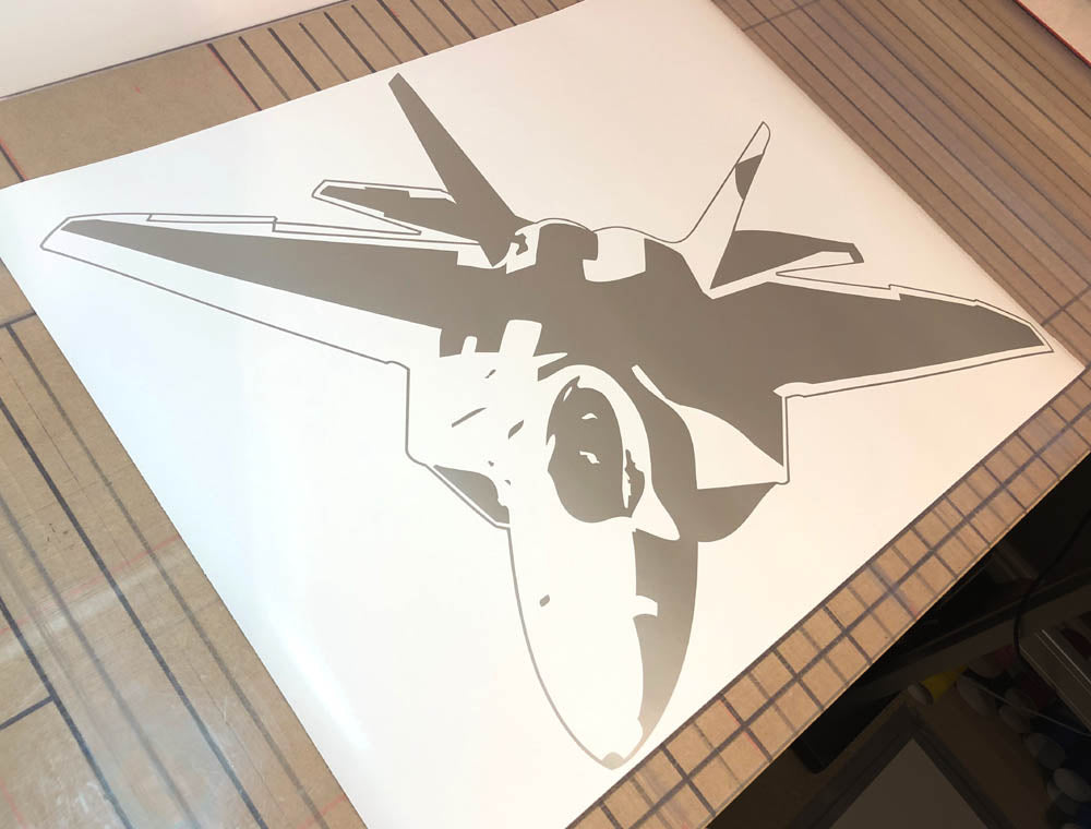 Fighter Jet Airplane Wall Sticker – Military Aircraft Room Decor