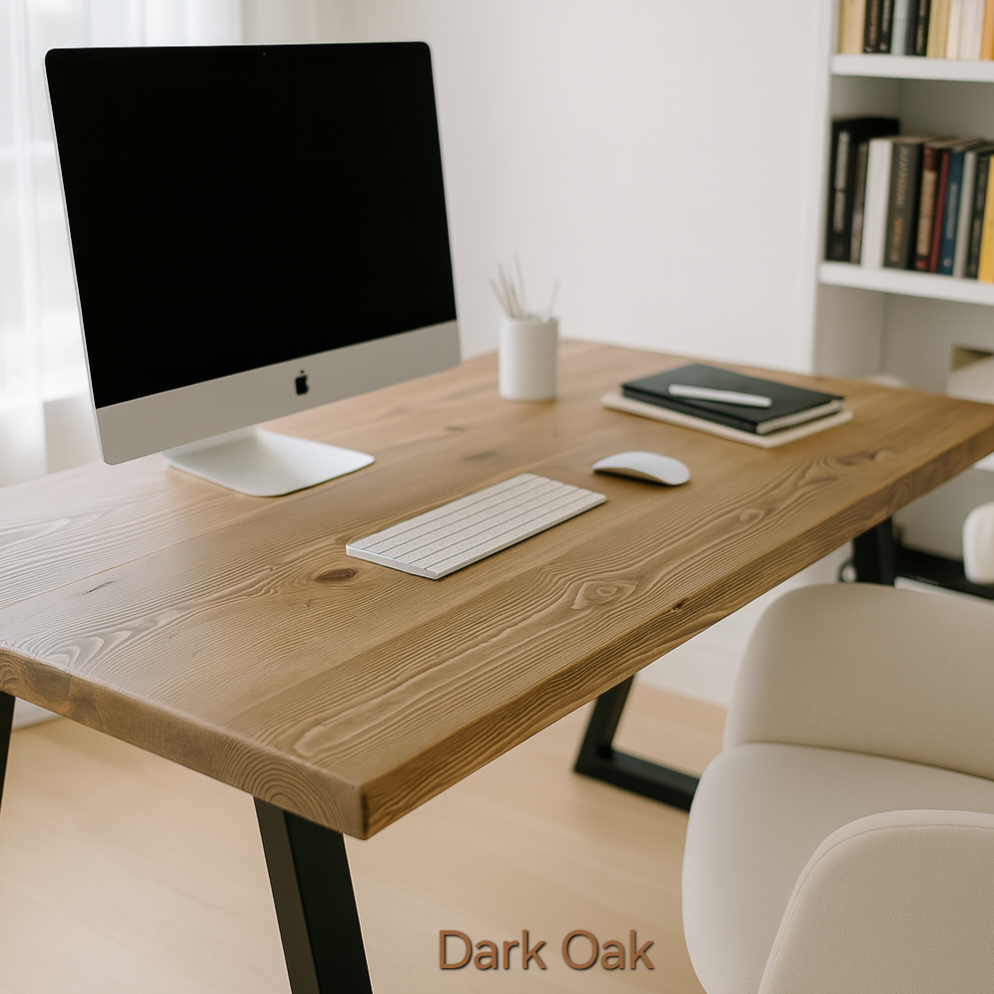 Study Desk / Table With X Cross Metal Legs