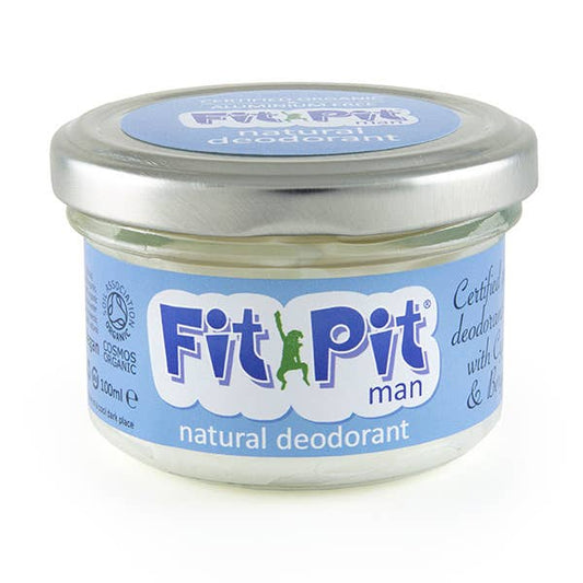 Fit Pit Natural Deodorant for Men COSMOS Organic Plastic Free