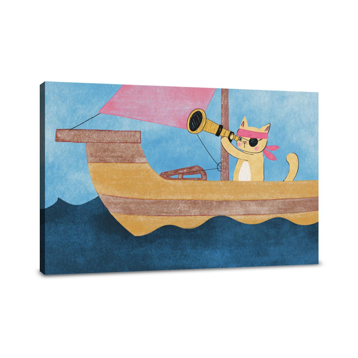 Pirate Cat's Adventure Canvas