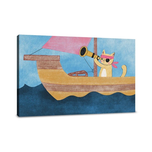 Pirate Cat's Adventure Canvas