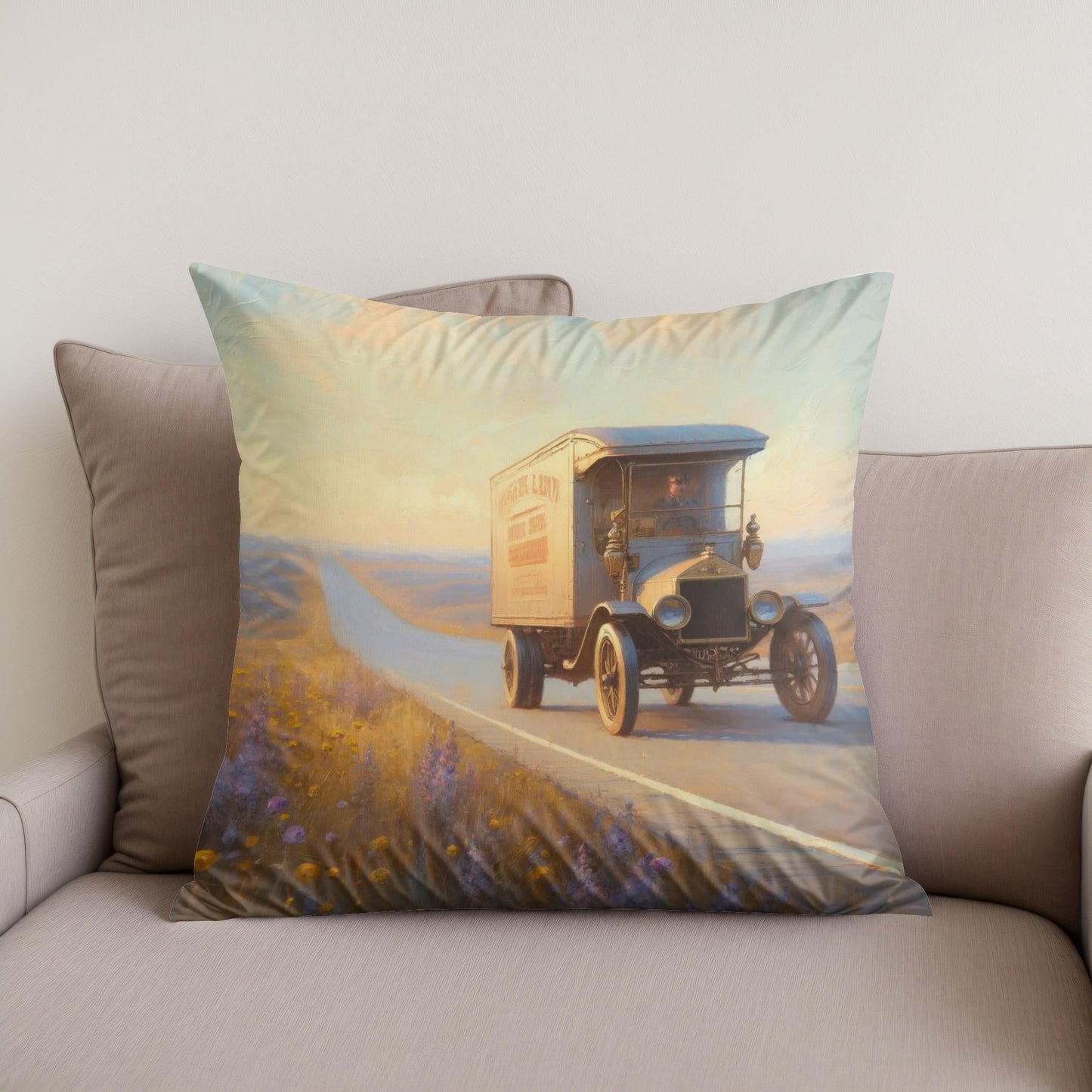 Golden Journey Cotton Cushion
