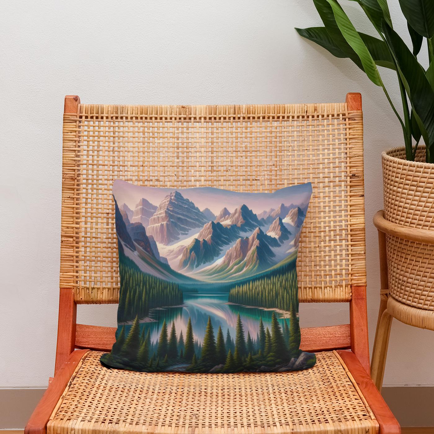 Dawn Mountain Majesty Cotton Cushion