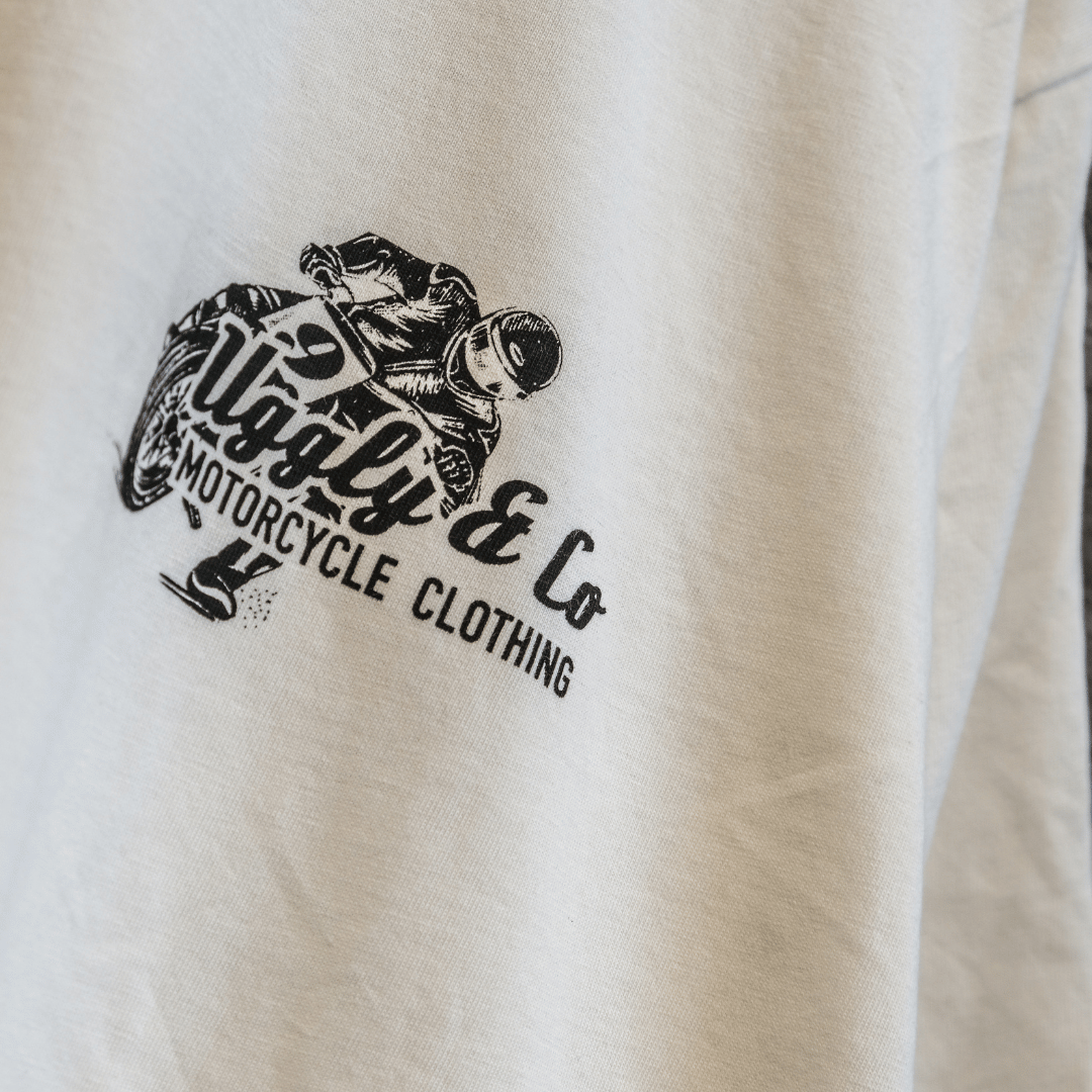White Flattrack Tee