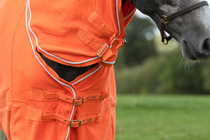 Fleece Rug With Neck Cover - Orange