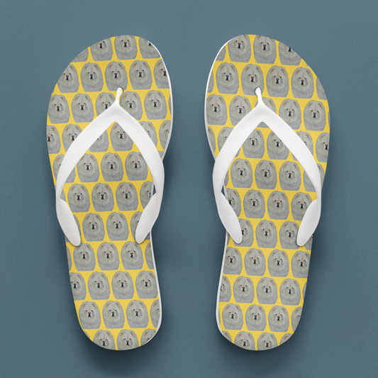 Fluff Up Your Feet: Chow Chow Flip Flops for Dog Lovers!