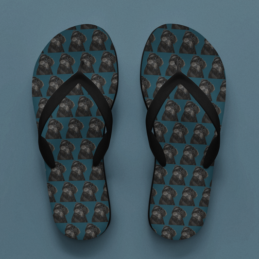 Pug Life, But Make It Fashion: Luxe Pug Print Flip Flops!
