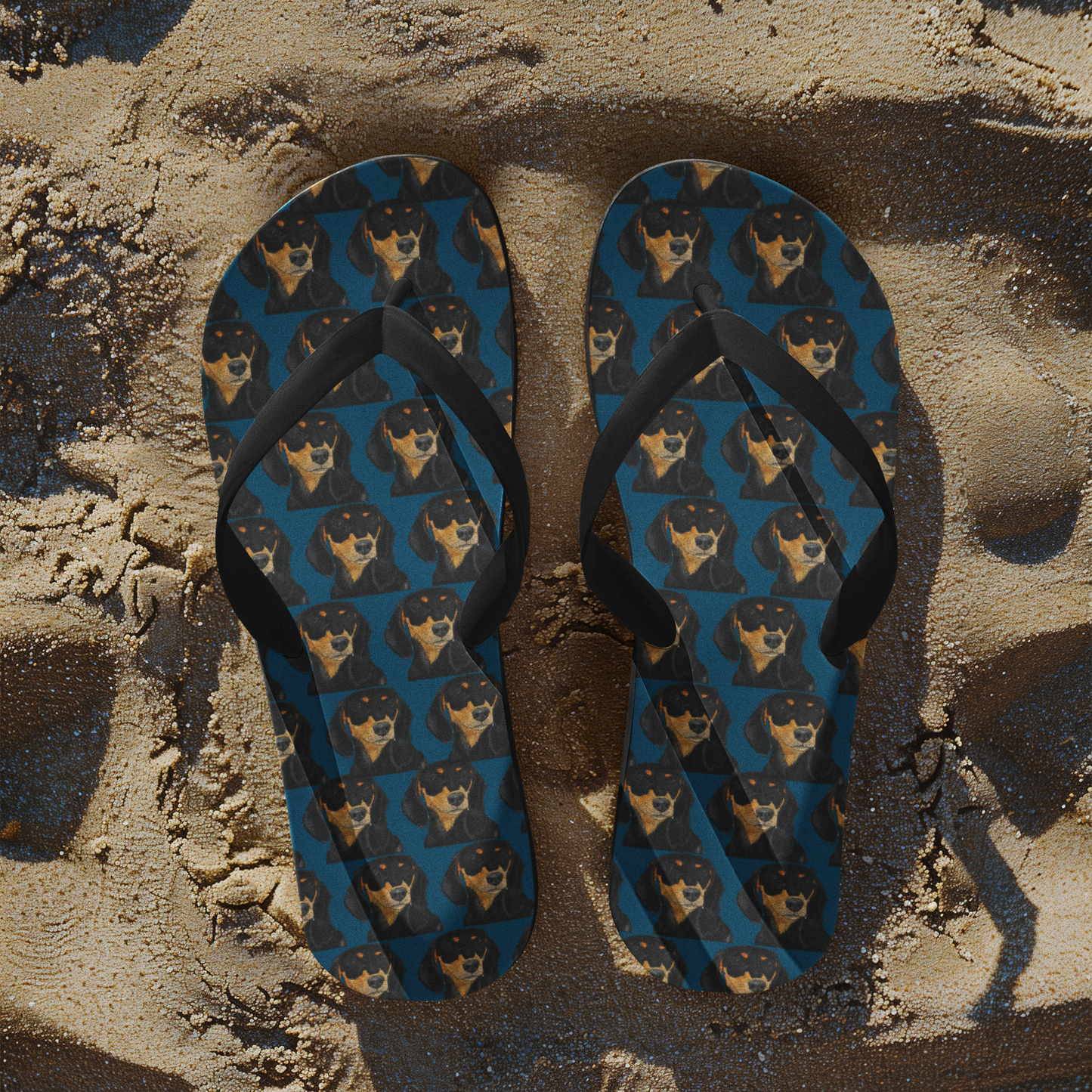 Hot Dog Summer: Luxe Dachshund Print Flip Flops!