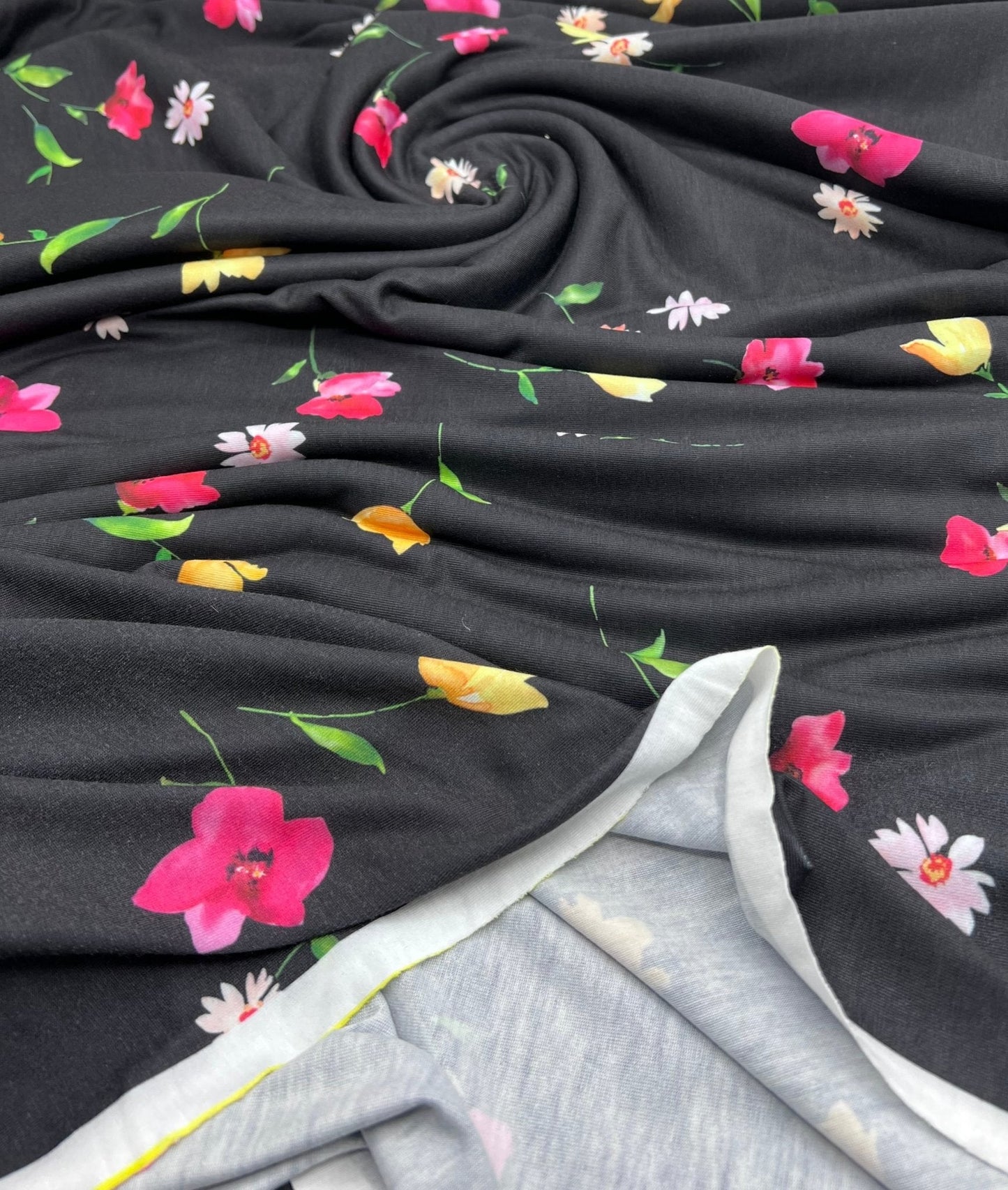 Floral Multi Print Viscose Elastane 4 Way Stretch Fabric