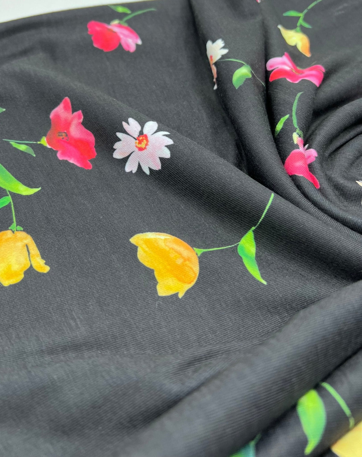 Floral Multi Print Viscose Elastane 4 Way Stretch Fabric