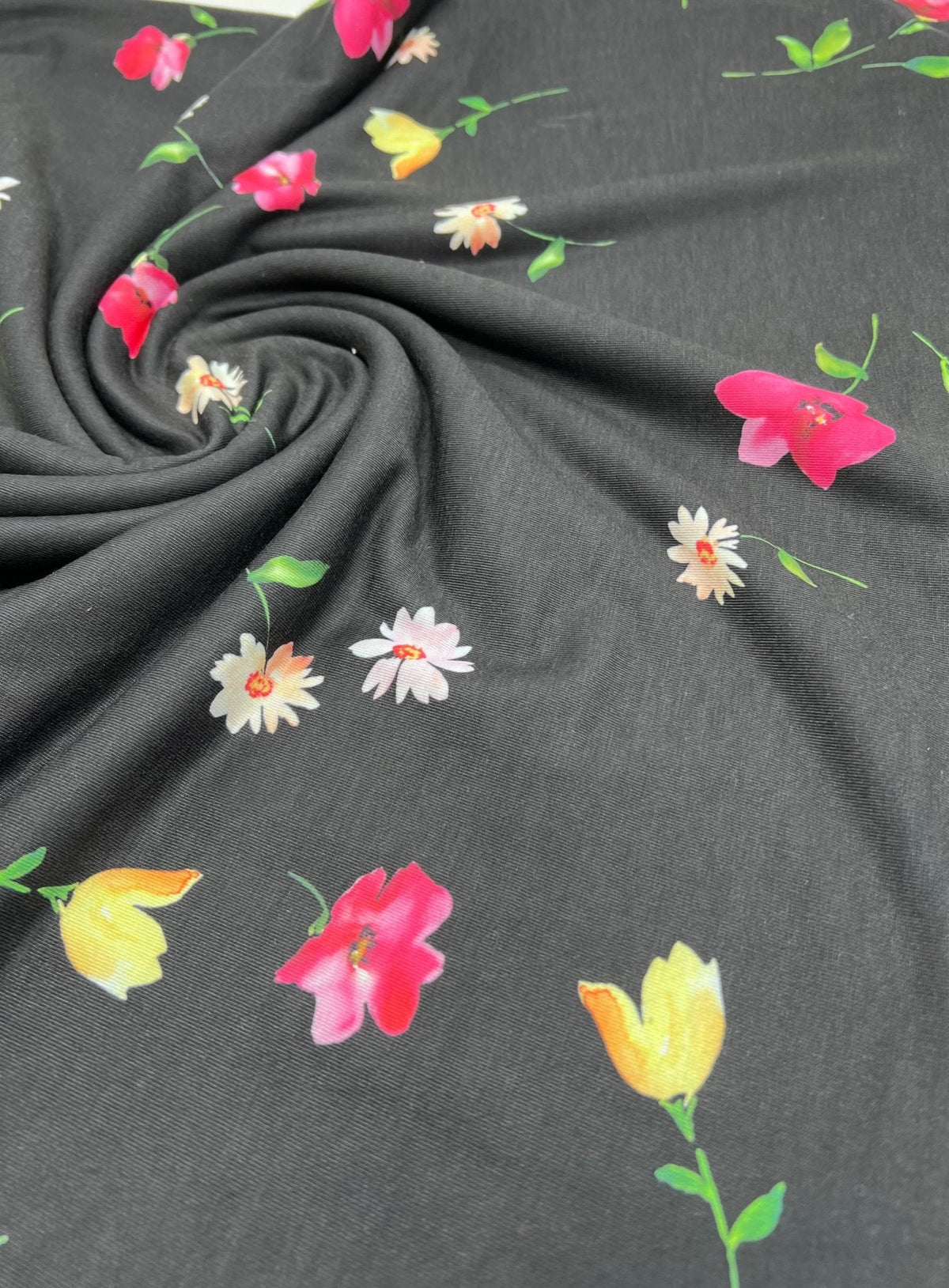 Floral Multi Print Viscose Elastane 4 Way Stretch Fabric
