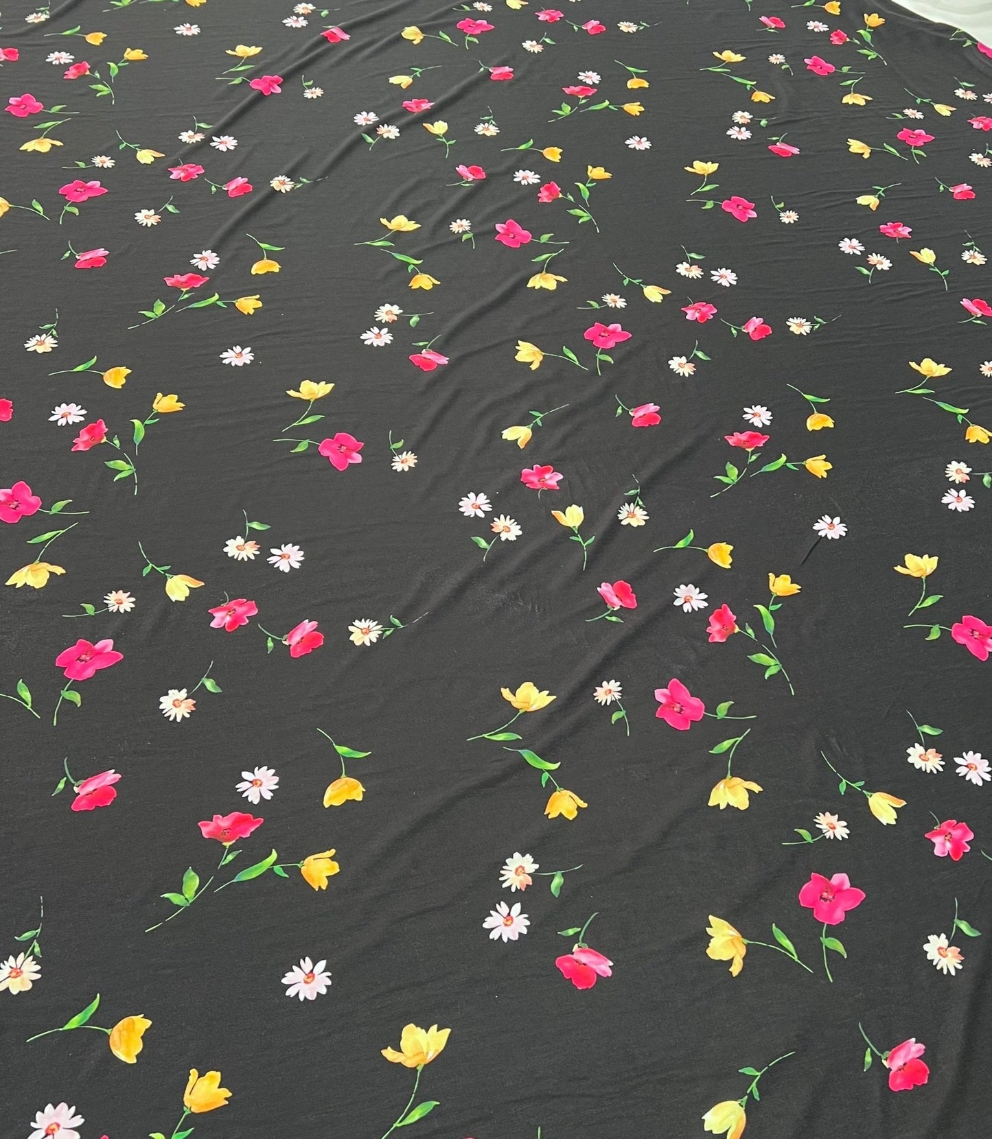 Floral Multi Print Viscose Elastane 4 Way Stretch Fabric