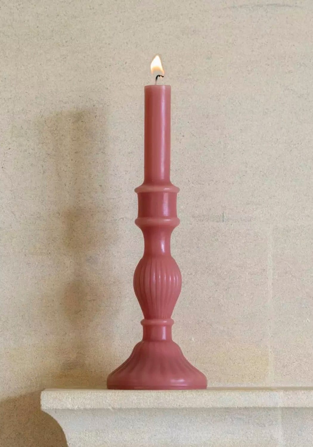 Florence Pillar Candle 26cm - Rose Set of 2