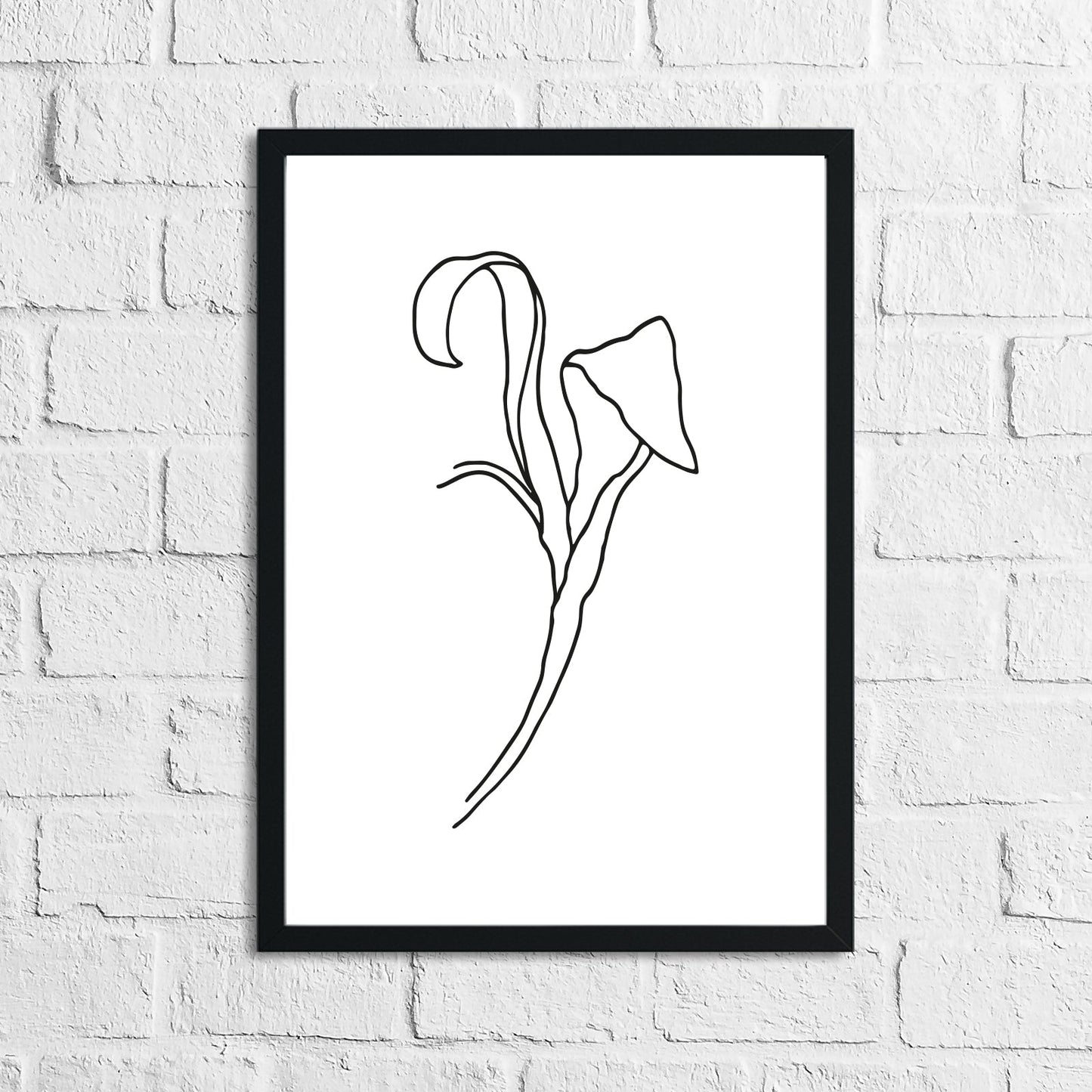 Flower 2 Original Simple Line Work Bedroom Wall Decor Print