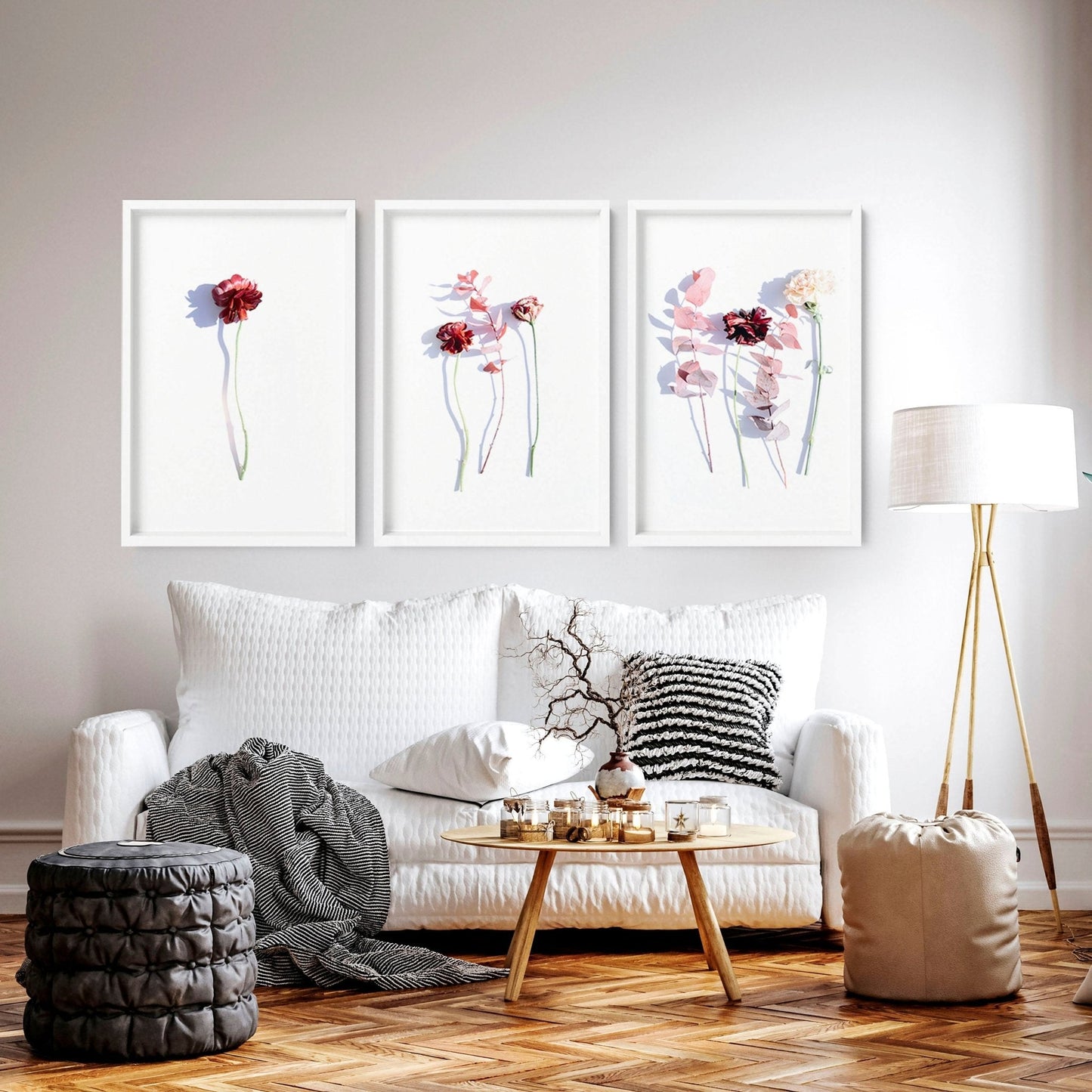 Flower paint | set of 3 wall art prints
