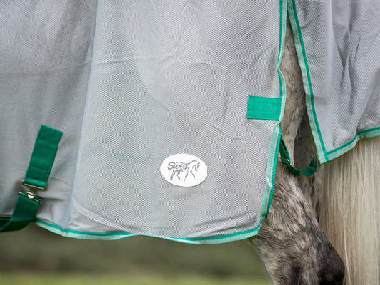 Mesh Fly Rug - Grey/Green