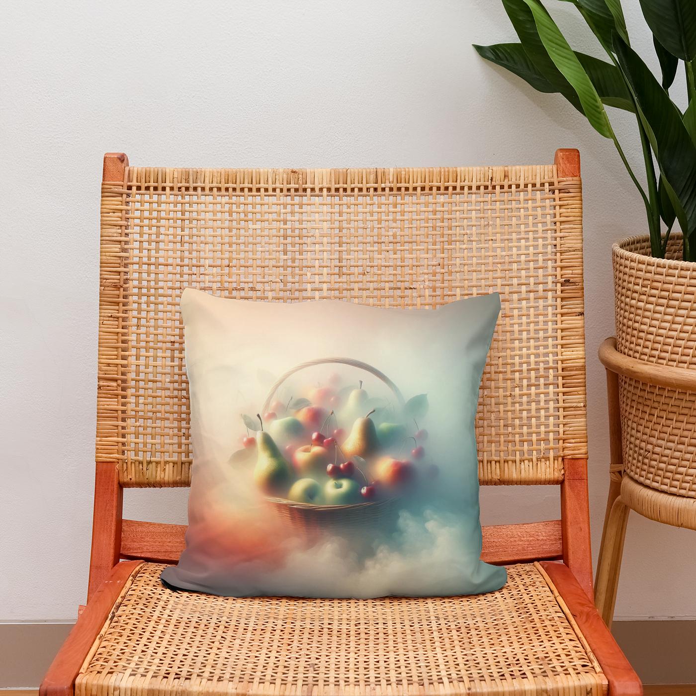 Fruits in the Mist Cotton Cushion