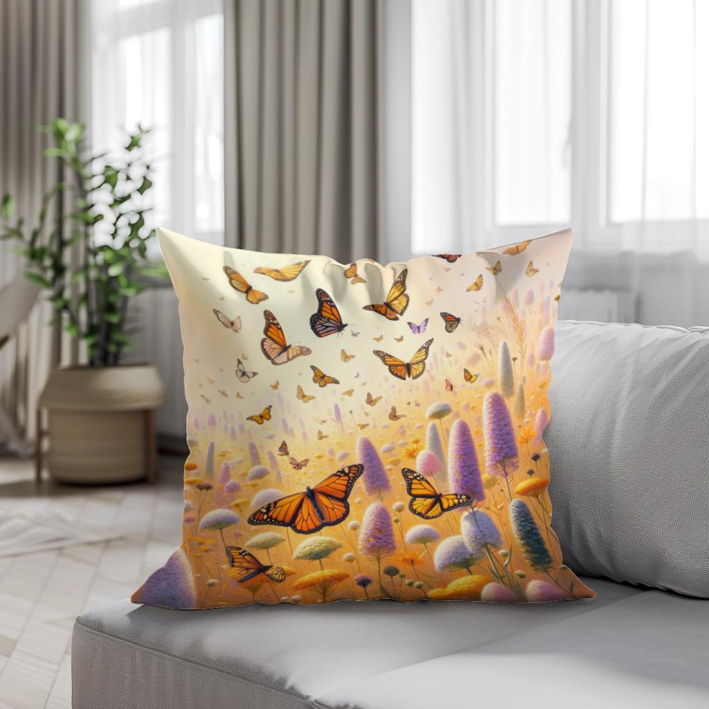 Monarch Meadow Cotton Cushion