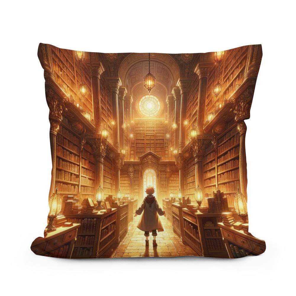 Enchanted Library of Wonders Cotton Cushion