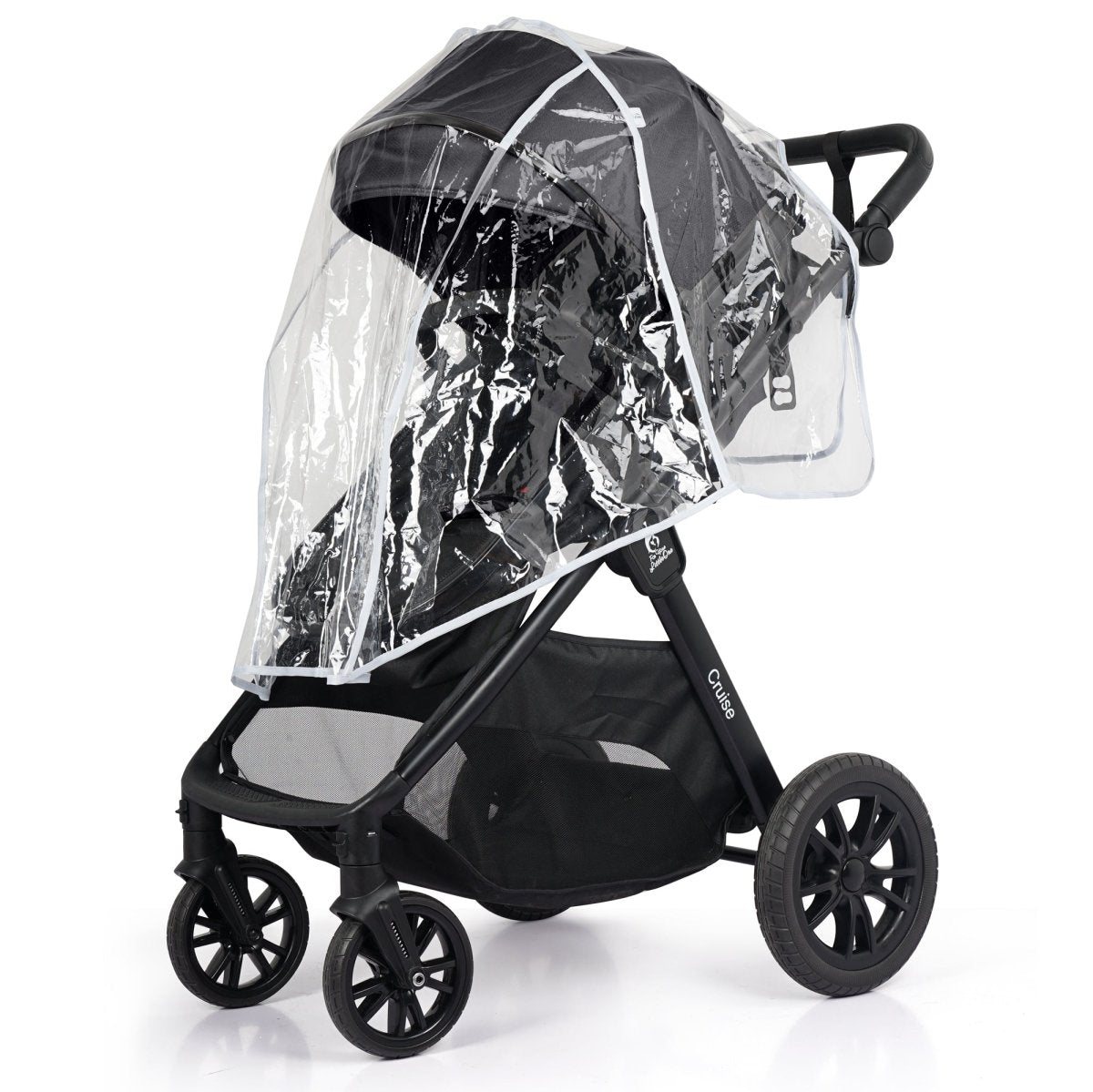 For Your Little One Cruise 3 In 1 Travel System With Car Seat And ISOFIX Base - Eclipse Black (Free Cupholder / Seat Liner Included!)
