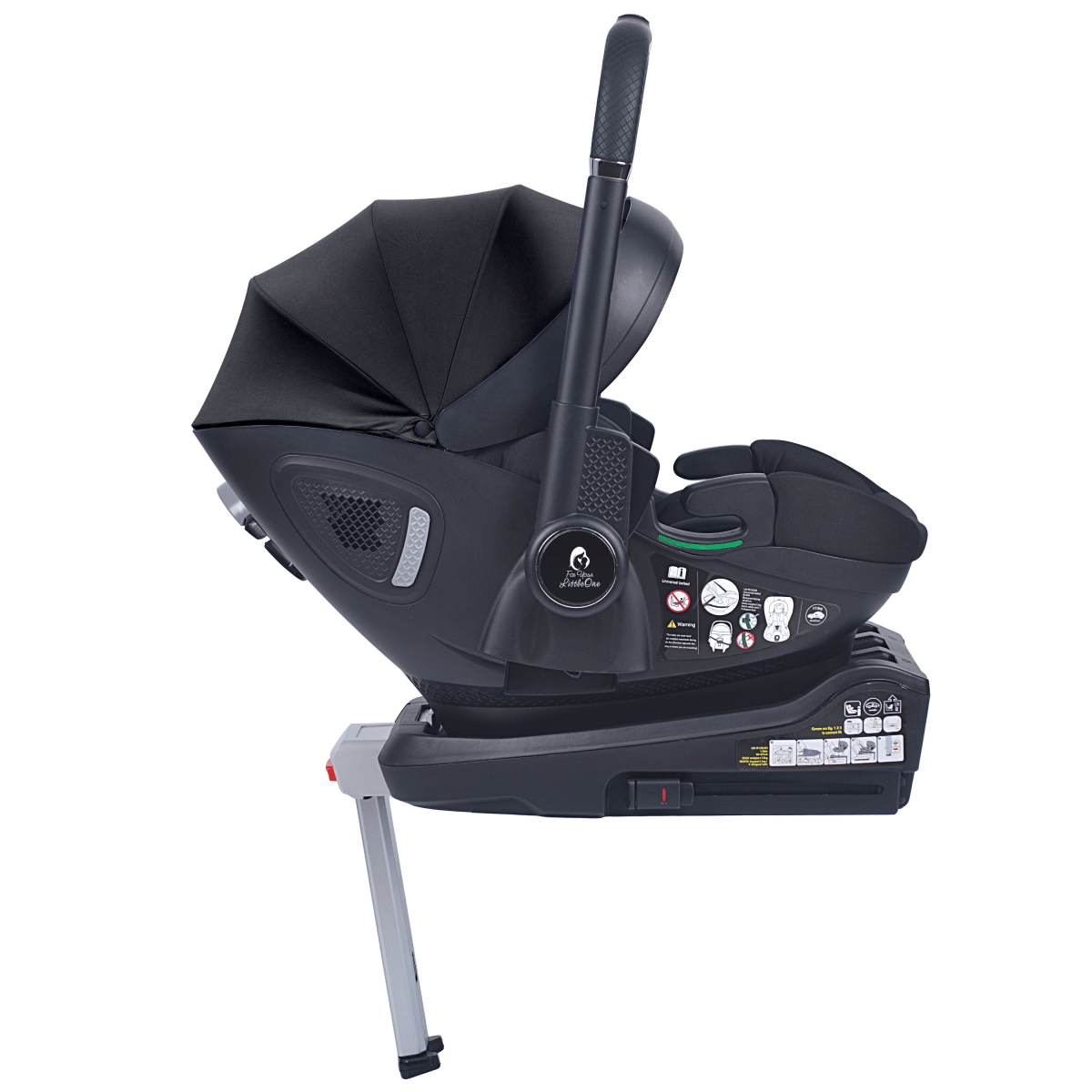 For Your Little One Qubi Infant Car Seat Stroller 7 Piece Bundle - Eclipse Black
