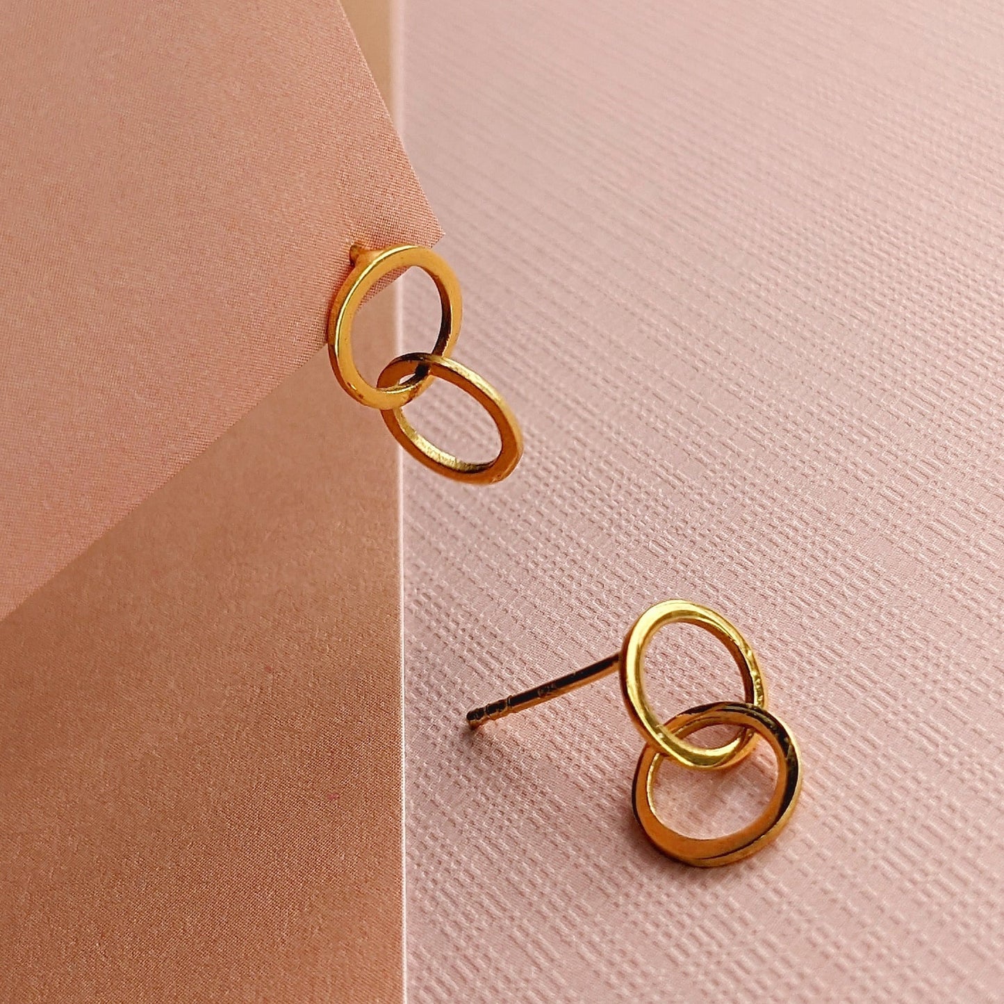 Forever Rings Simple Gold Stud Earrings
