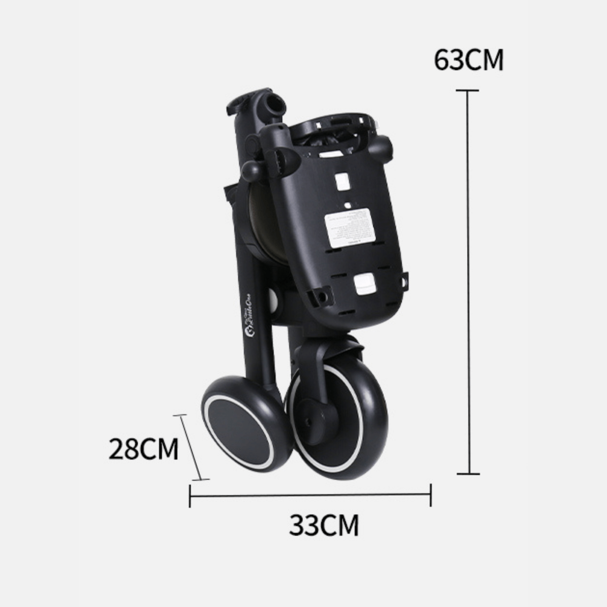 Foryourlittleone Xplor 6 in 1 Foldable Trike - Jet Black (10m-4y)