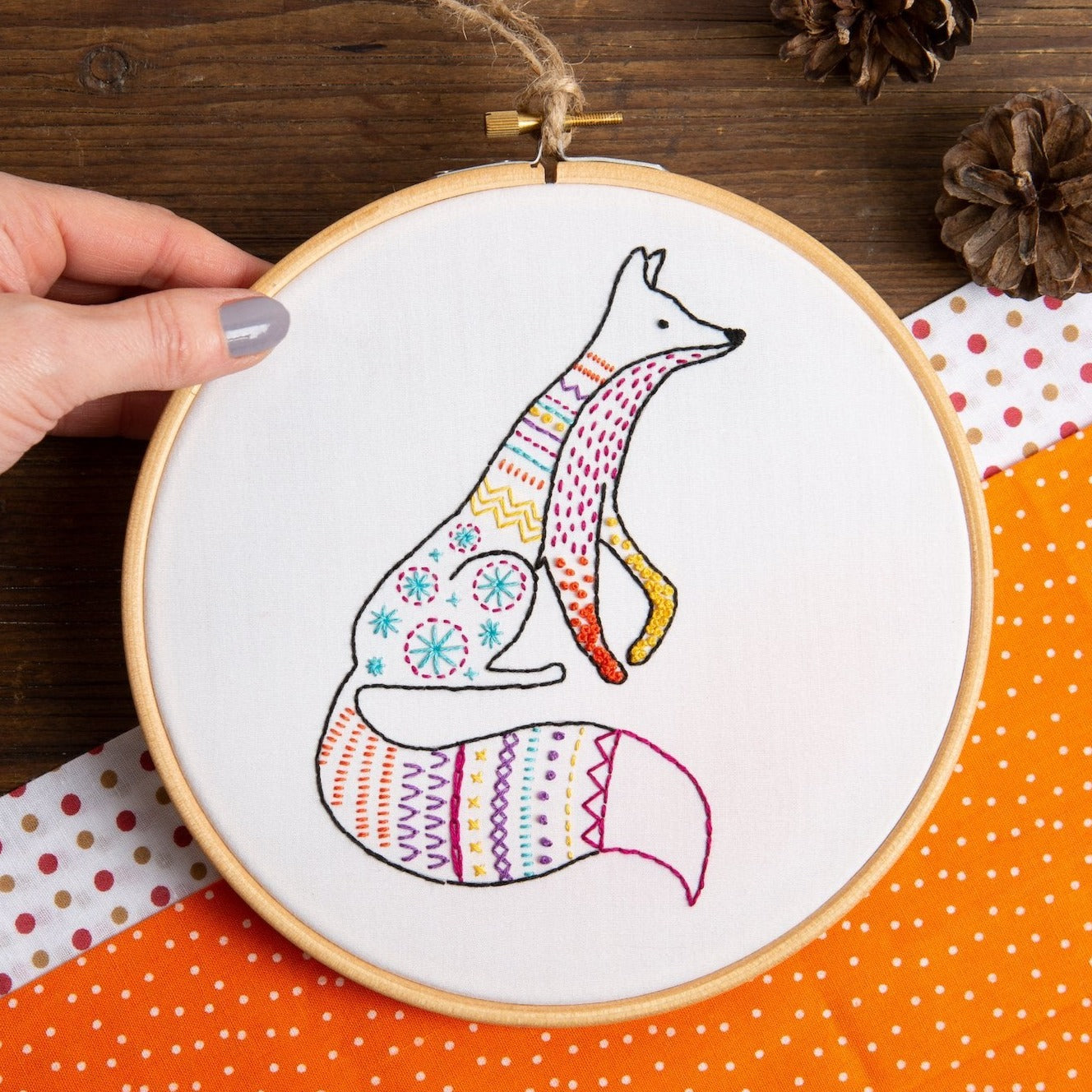 Fox Embroidery Kit for Beginners