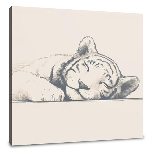 Serenity Tiger Sketch Canvas