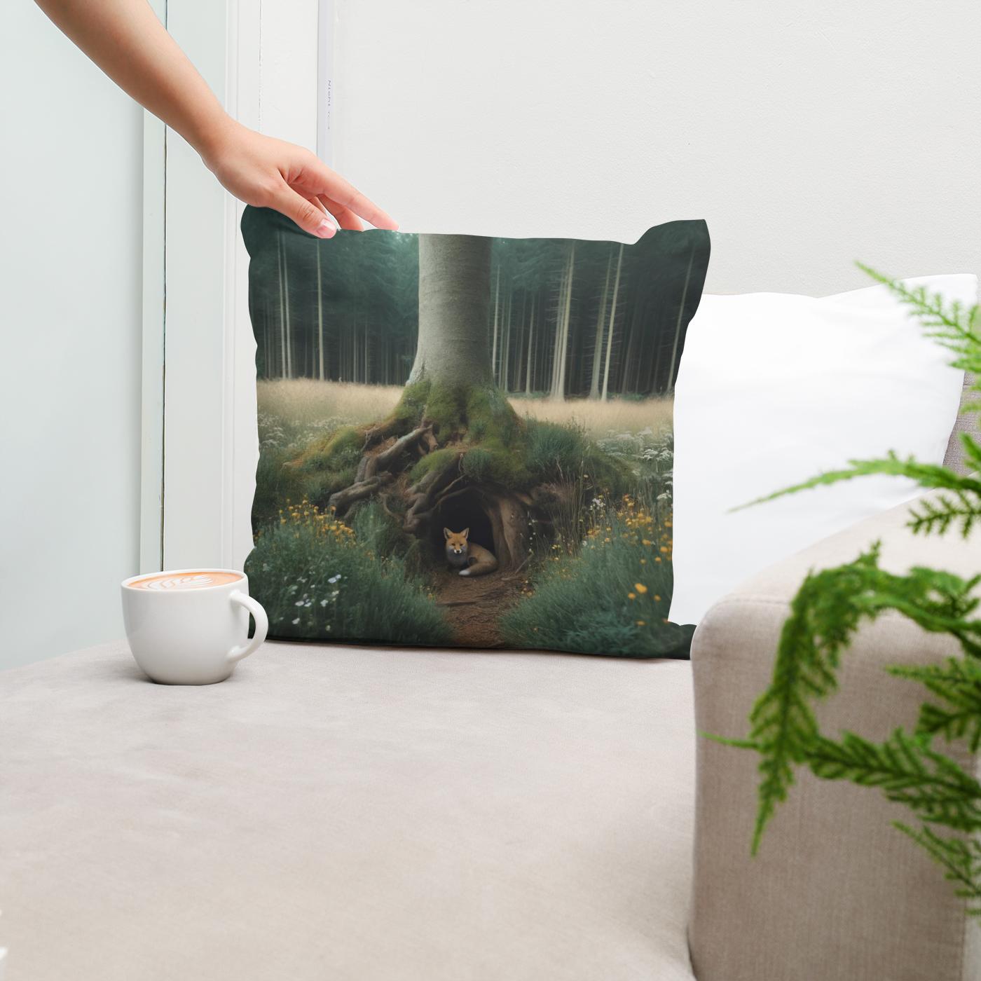 Hidden Fox Den Cotton Cushion