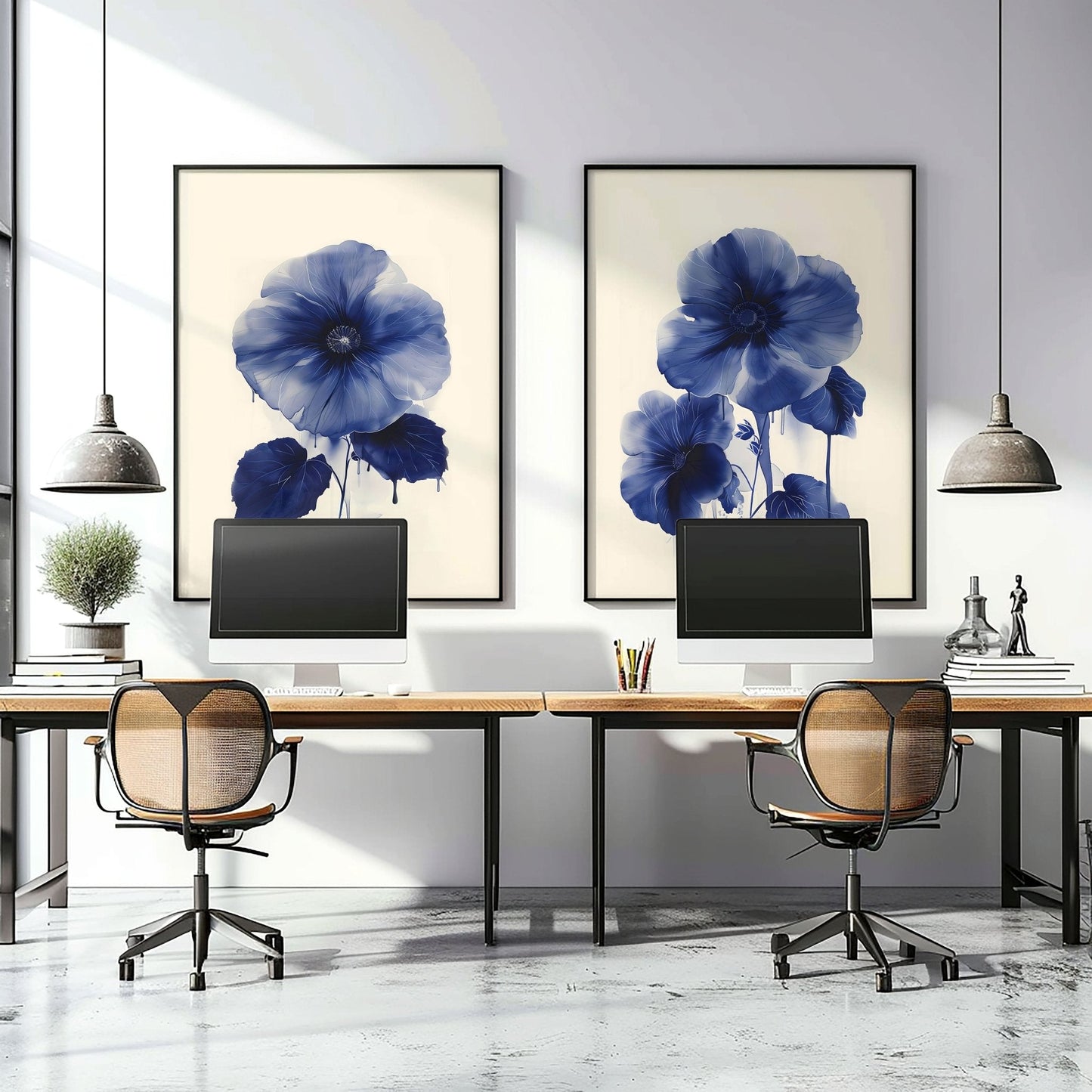Framed Art On Wall | Set of 2 Botanical Wall art Prints