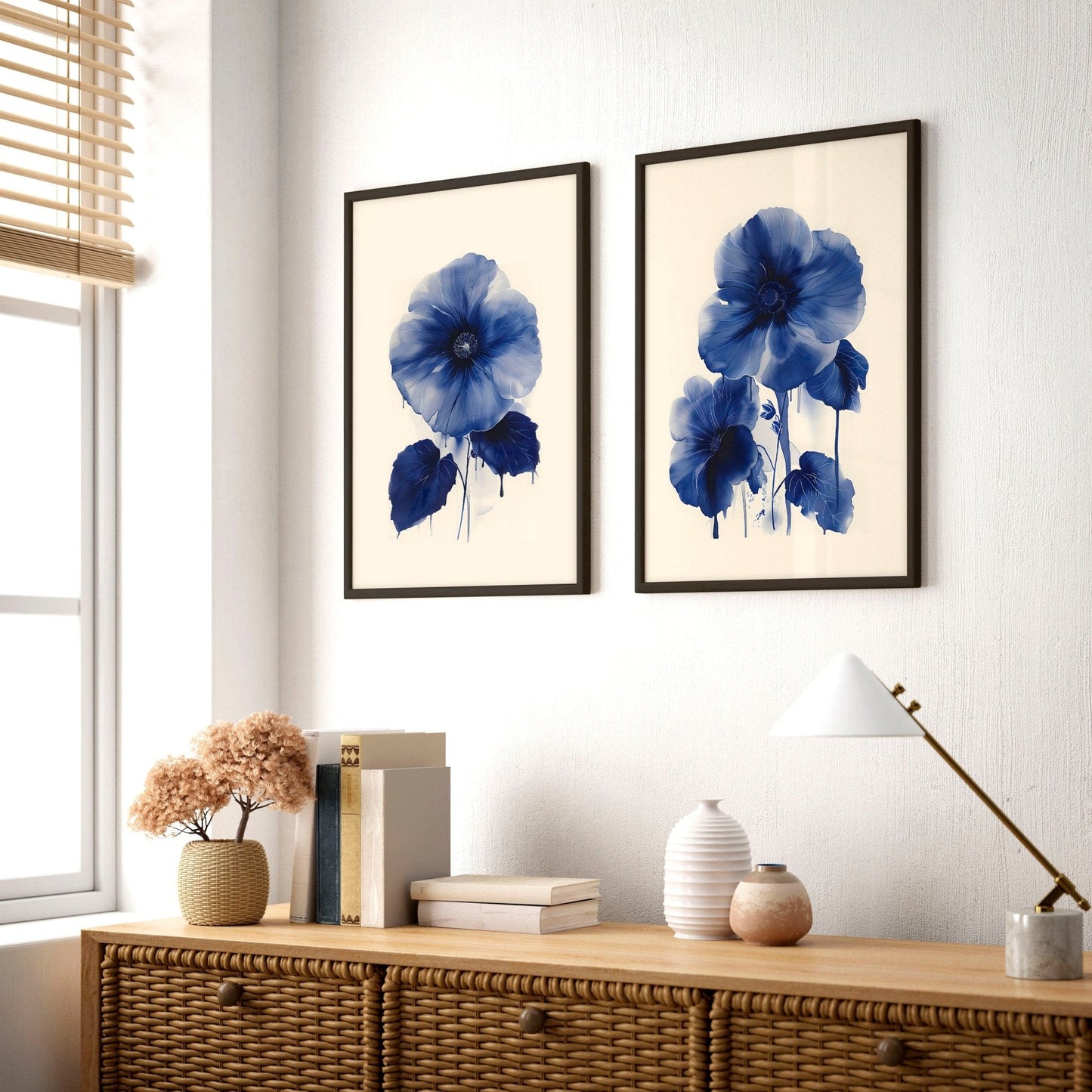 Framed Art On Wall | Set of 2 Botanical Wall art Prints