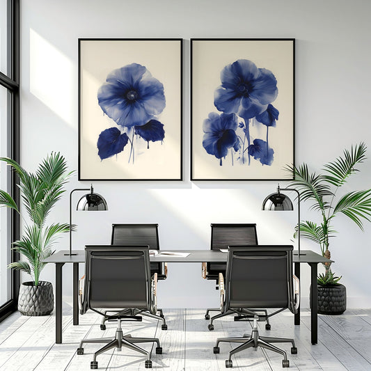 Framed Art On Wall | Set of 2 Botanical Wall art Prints