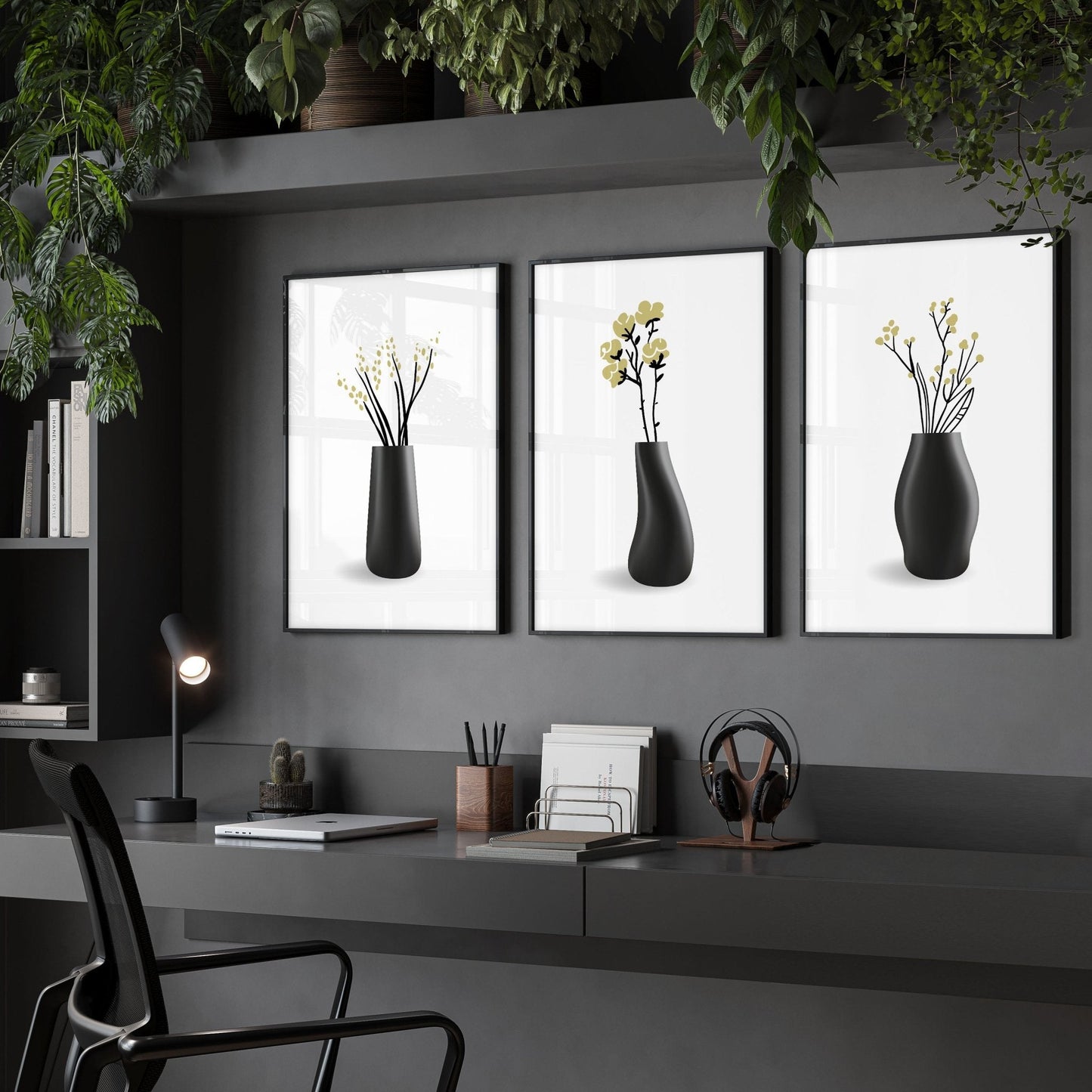 Framed Art Wall | Set of 3 Botanical Wall art Prints