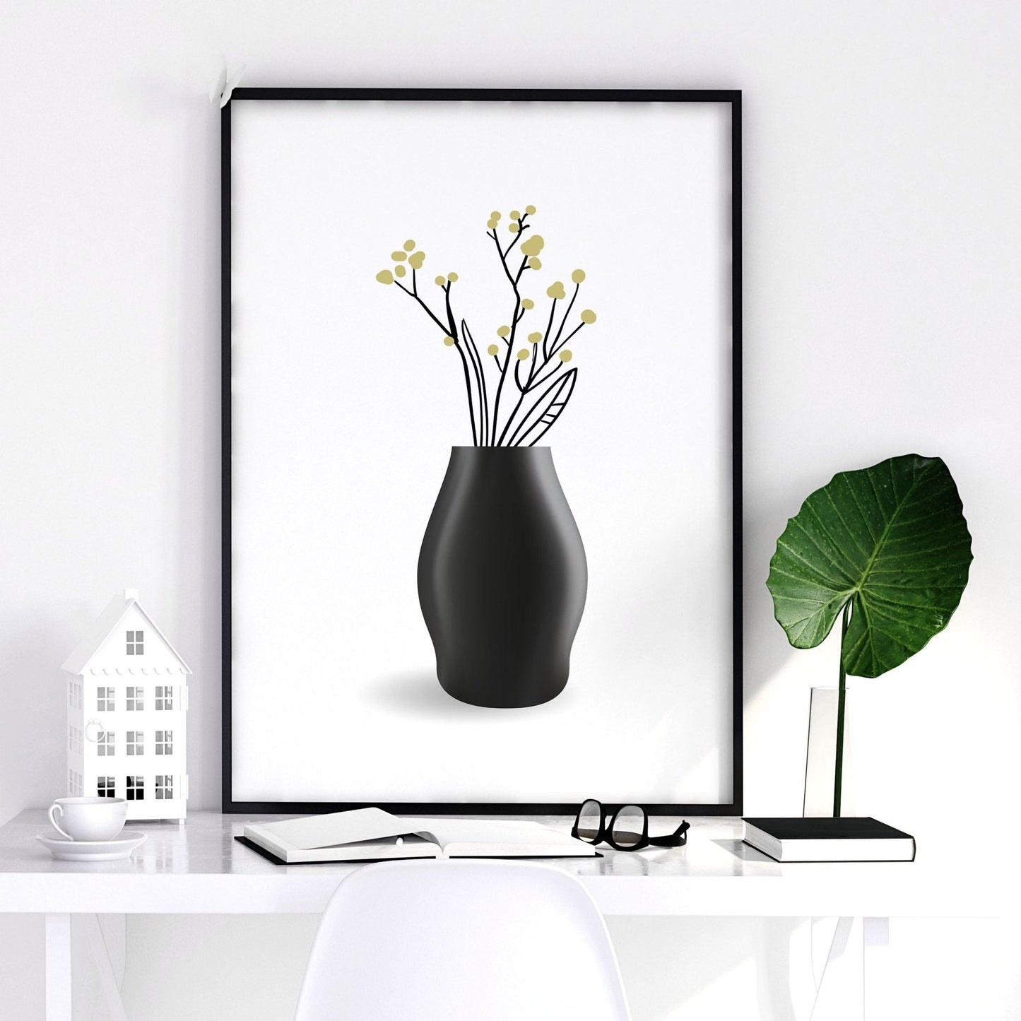 Framed Art Wall | Set of 3 Botanical Wall art Prints