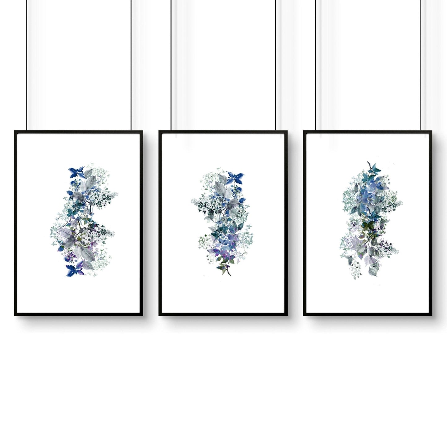 Framed pictures for bathroom | set of 3 Shabby Chic wall prints