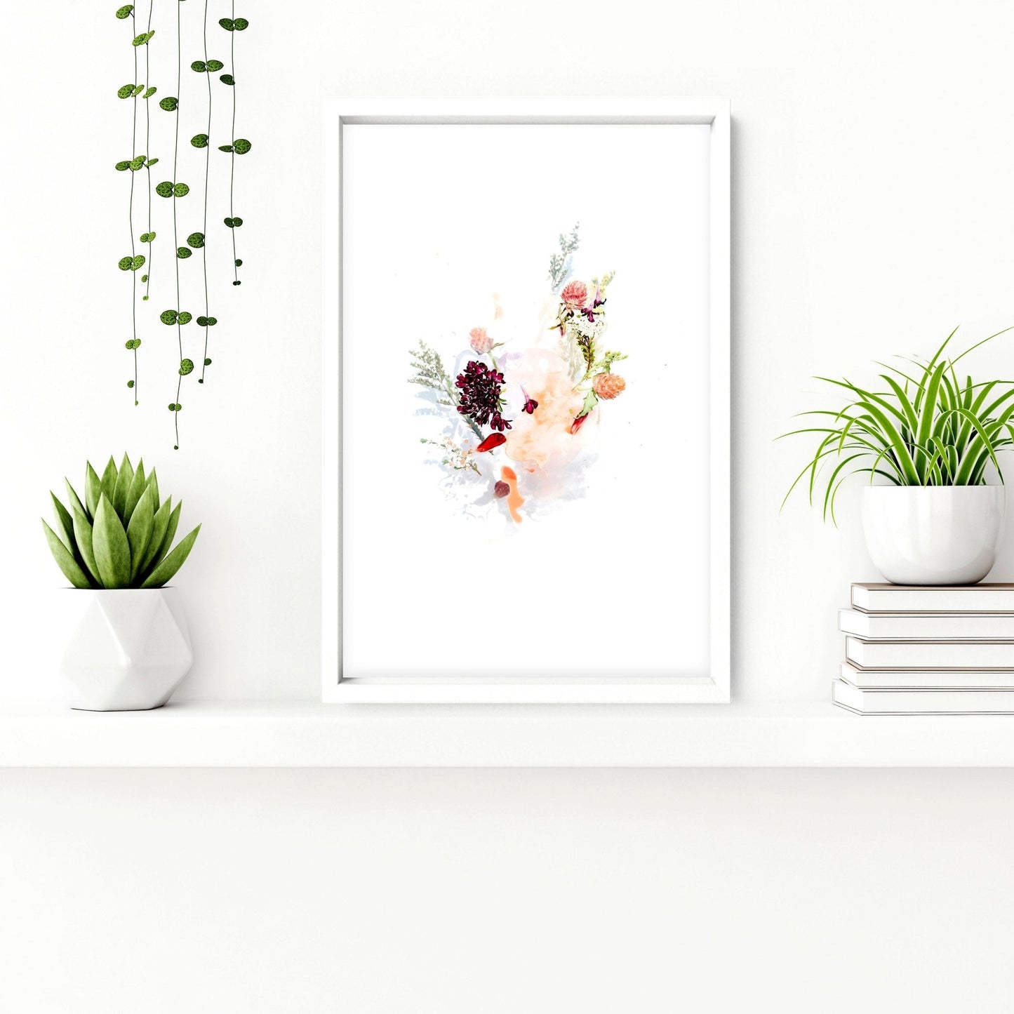 Shabby chic framed pictures bathroom | Set of 3 wall art prints