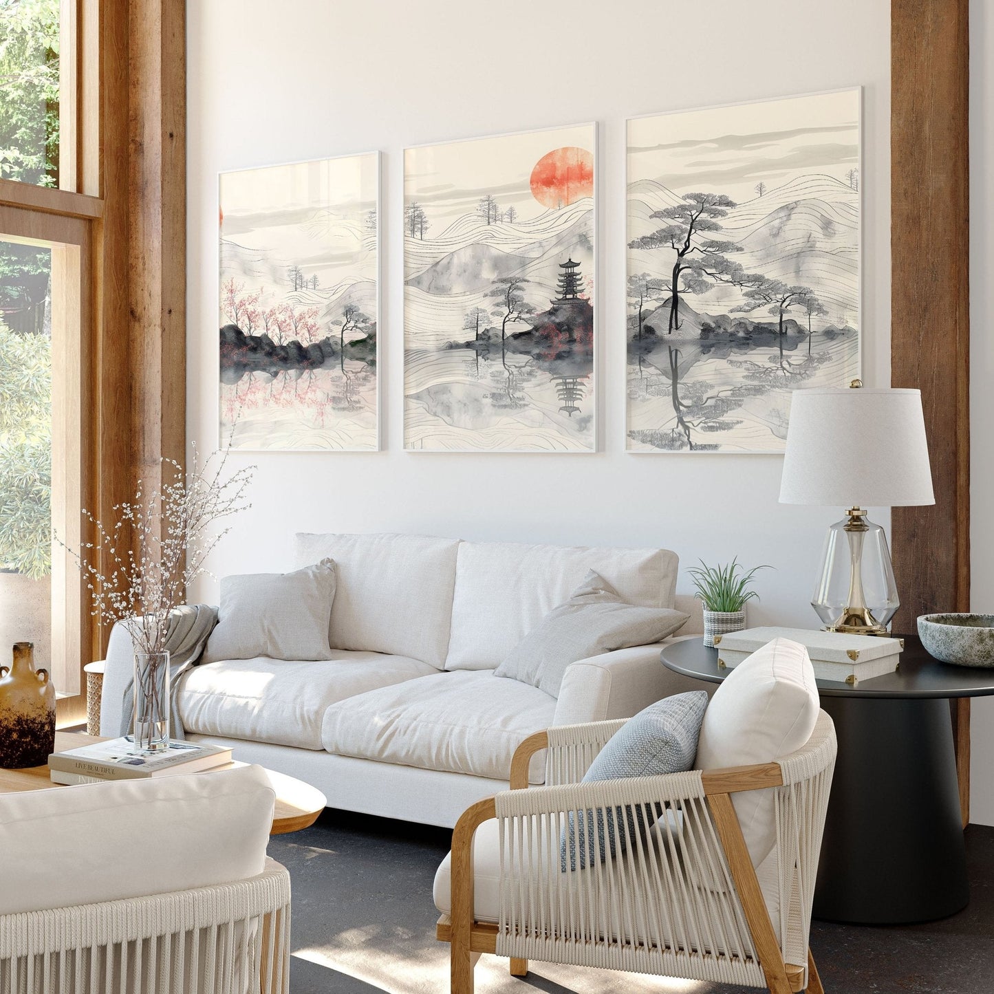 Framed Posters For Living Room | Set of 3 wall art prints