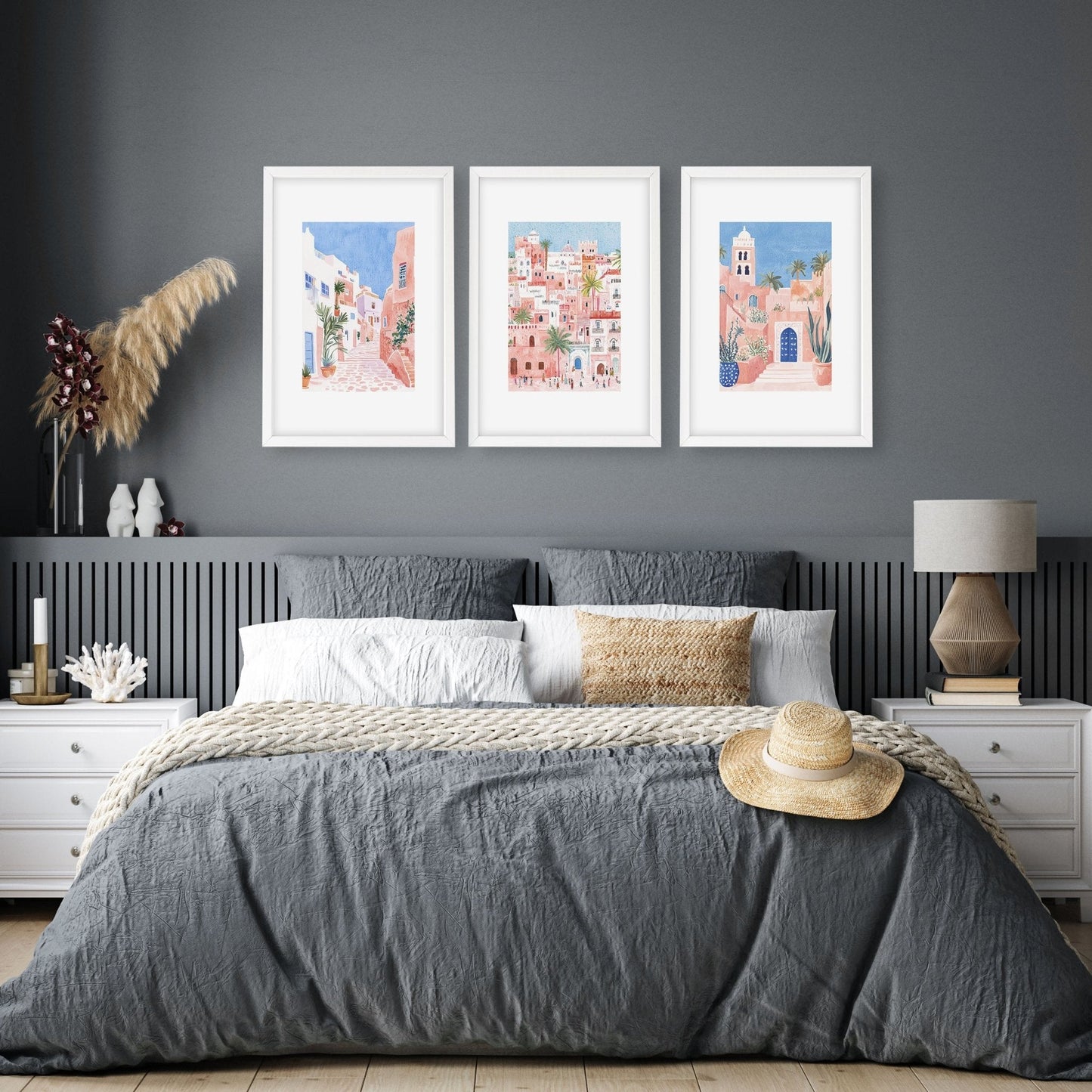 Framed Prints Art | Set of 3 Beach Decor Wall art Prints