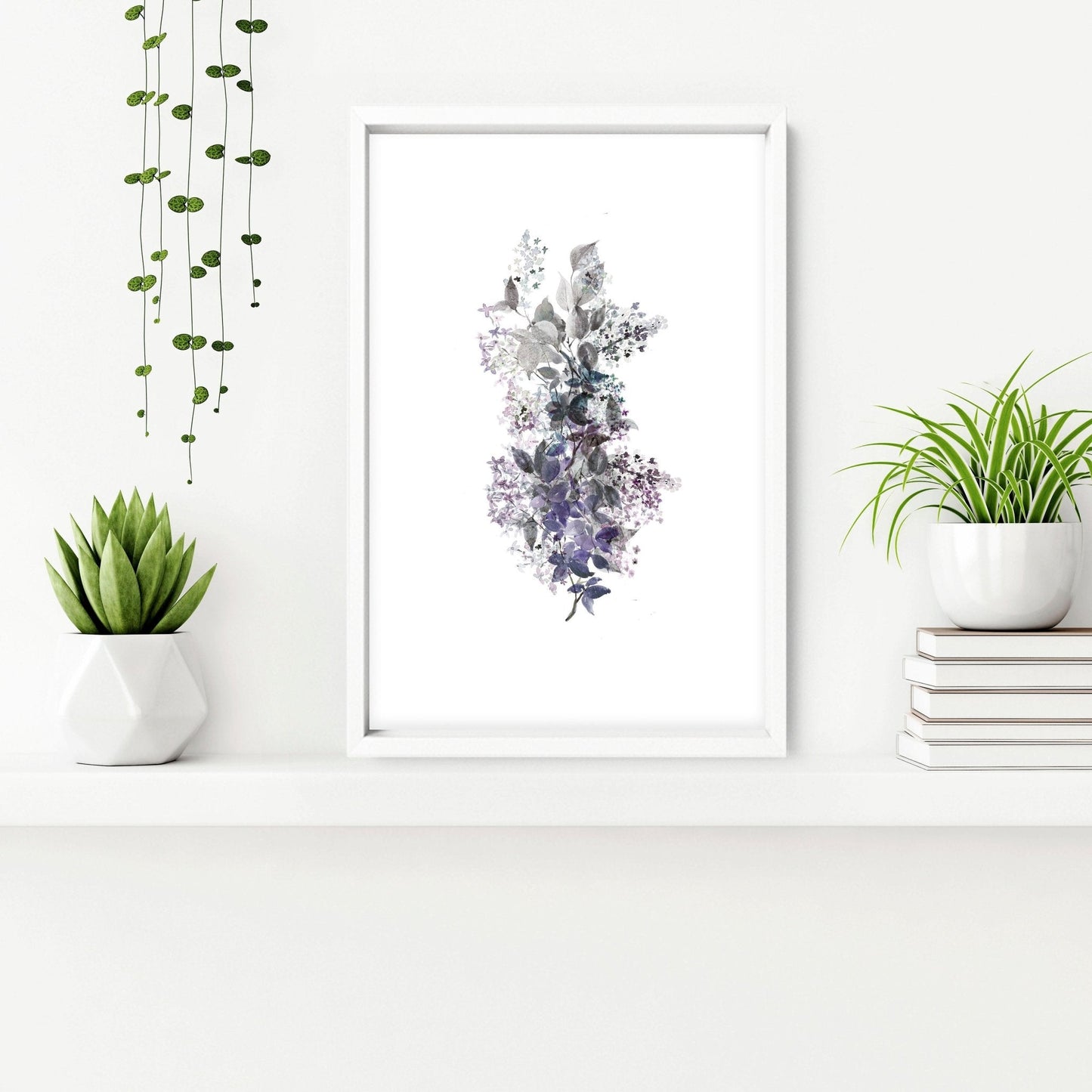 Framed prints bathroom | set of 3 Shabby Chic wall prints