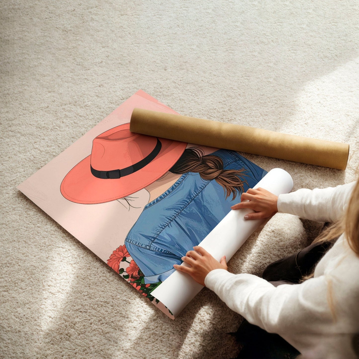 Framed Prints Large | Set of 3 Boho Women Wall art Prints