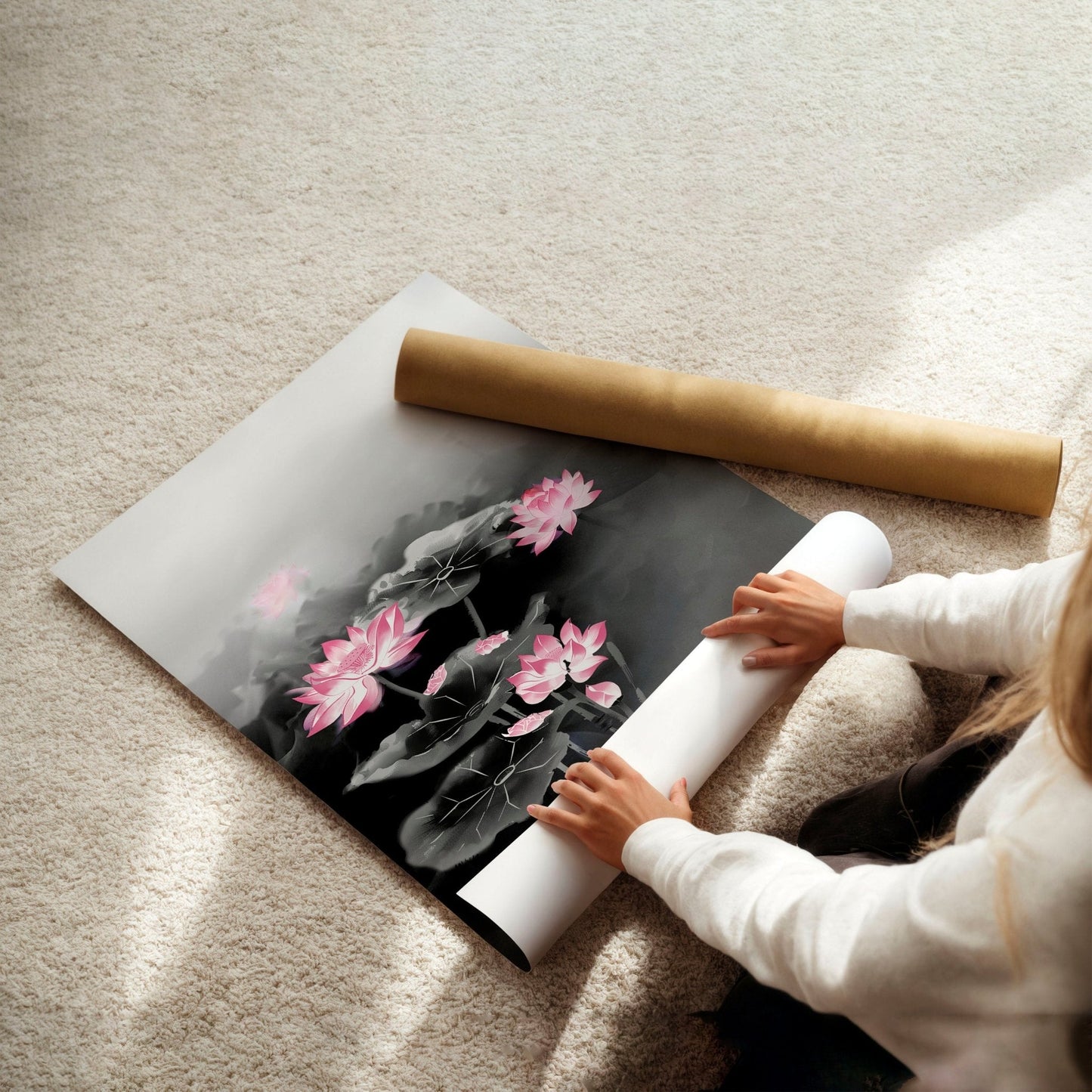 Framed Prints Wall | Set of 3 Asian Inspired Wall art Prints