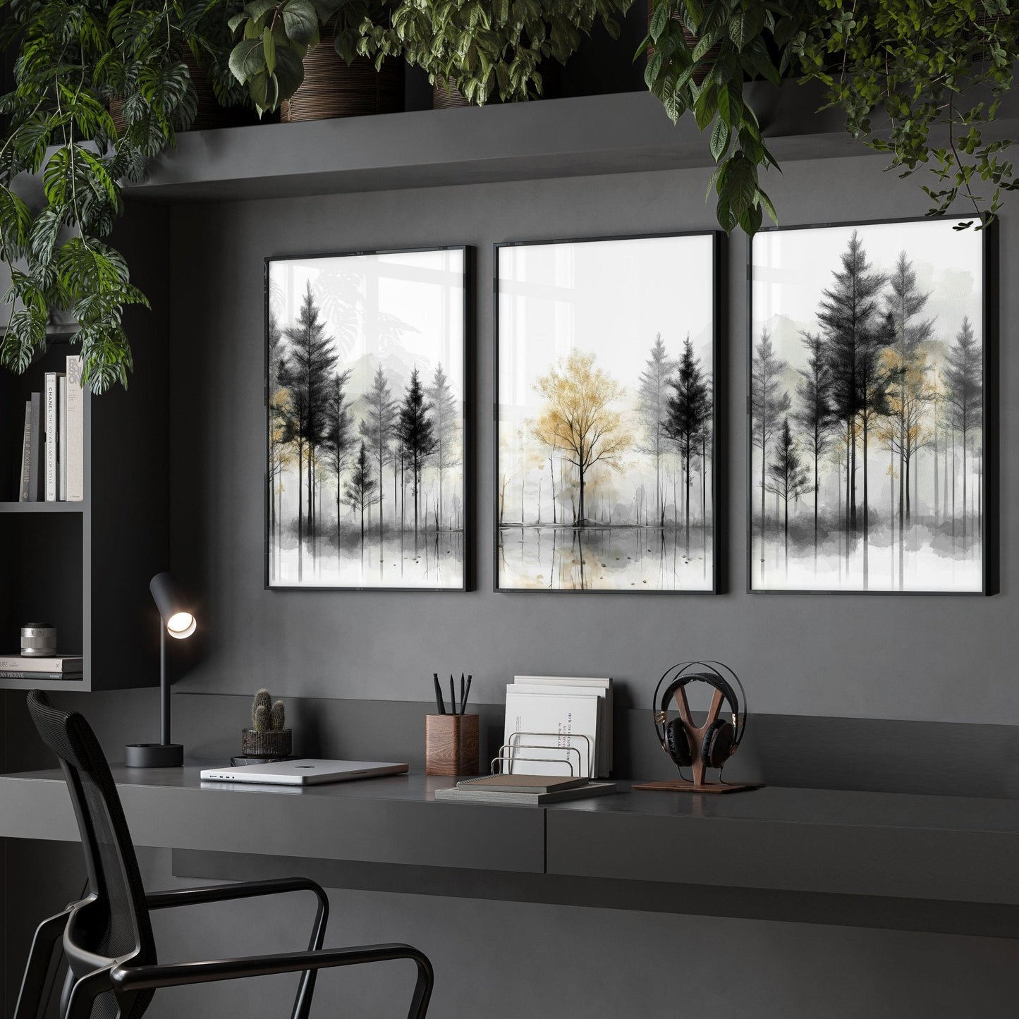 Framed Wall Art Set of 3 | Set of 3 Asian Inspired Wall art Prints