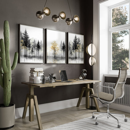 Framed Wall Art Set of 3 | Set of 3 Asian Inspired Wall art Prints