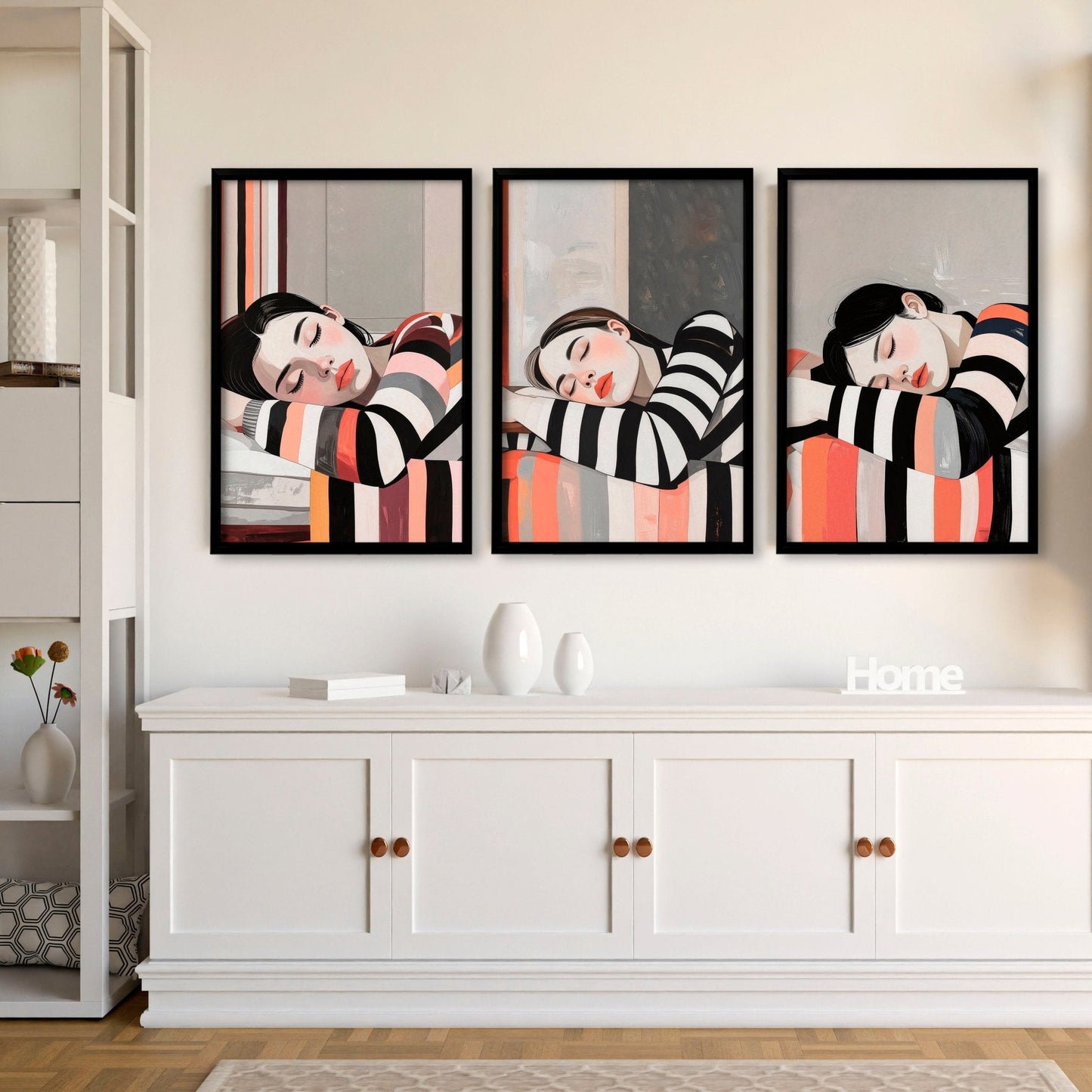 Frames Poster | Set of 3 Boho Women Wall art Prints