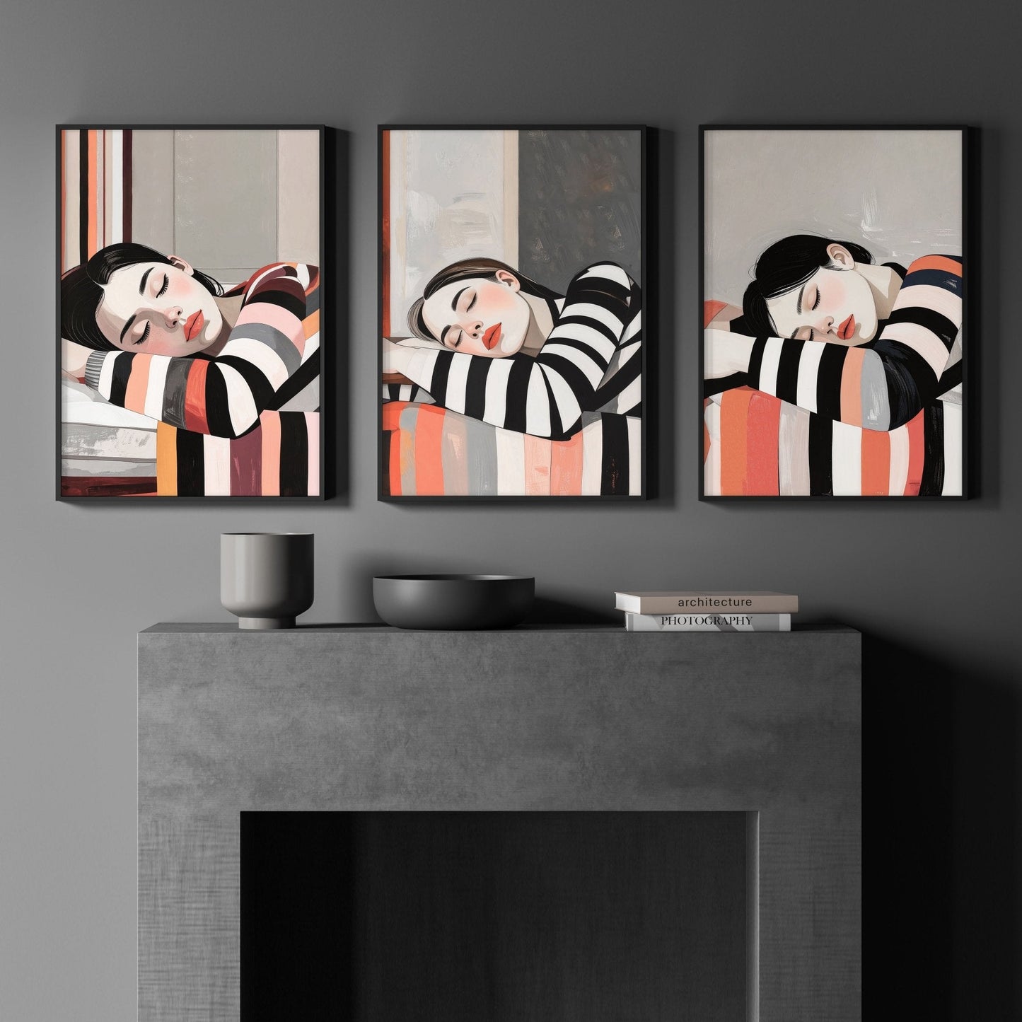 Frames Poster | Set of 3 Boho Women Wall art Prints