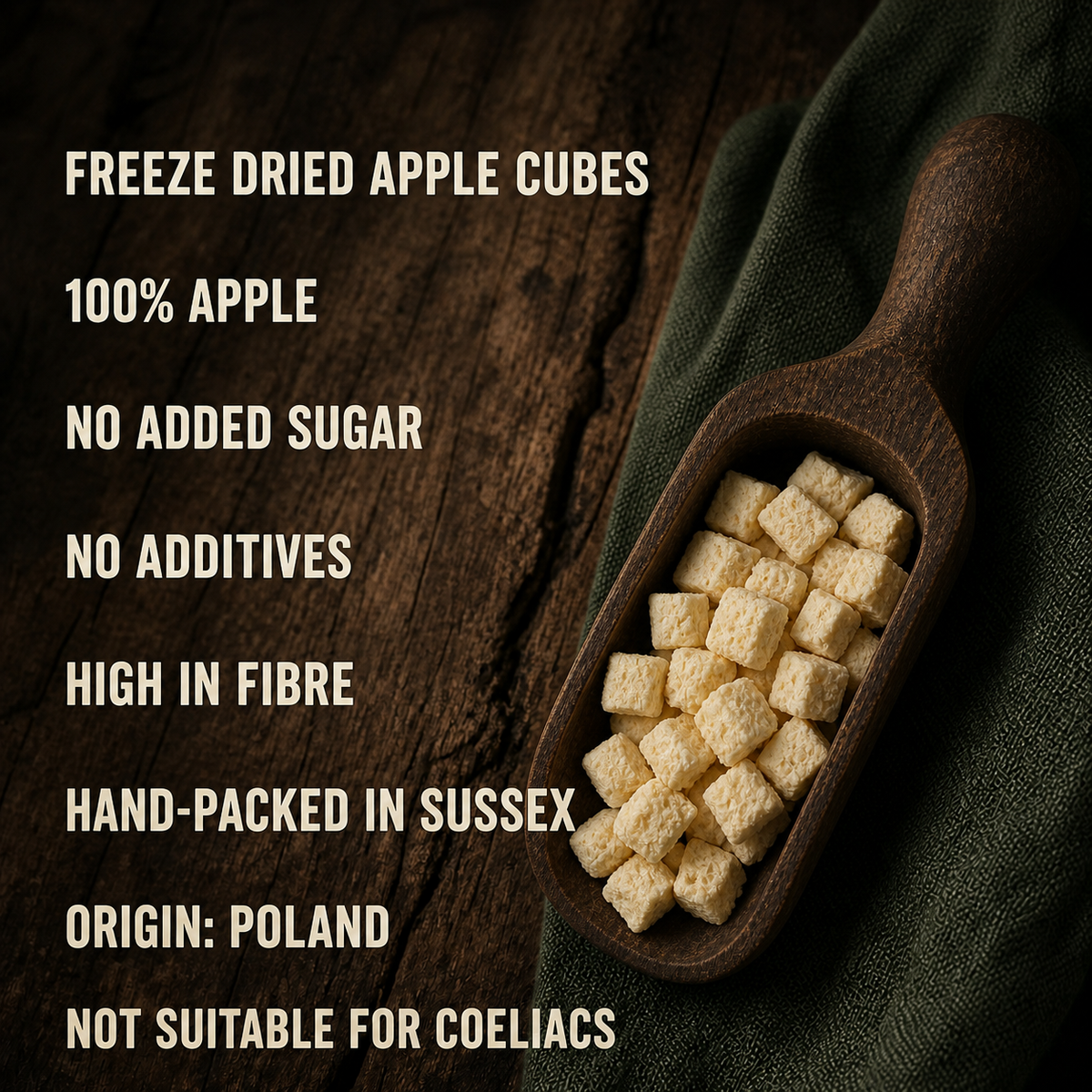 Freeze Dried Apple Cubes