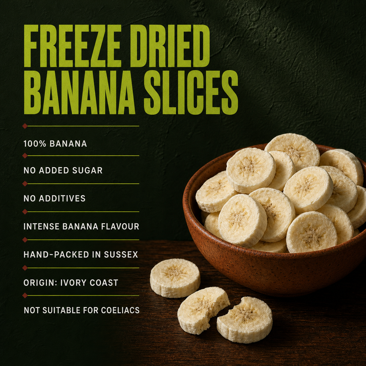 Freeze Dried Banana Slices