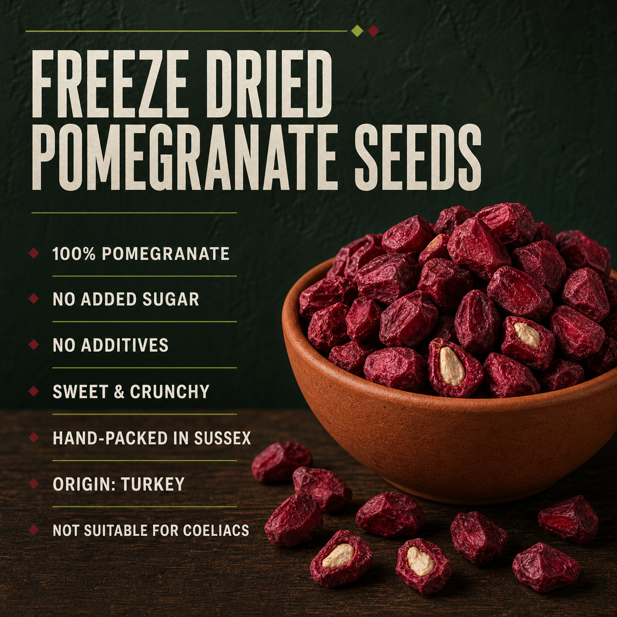 Freeze Dried Pomegranate Seeds