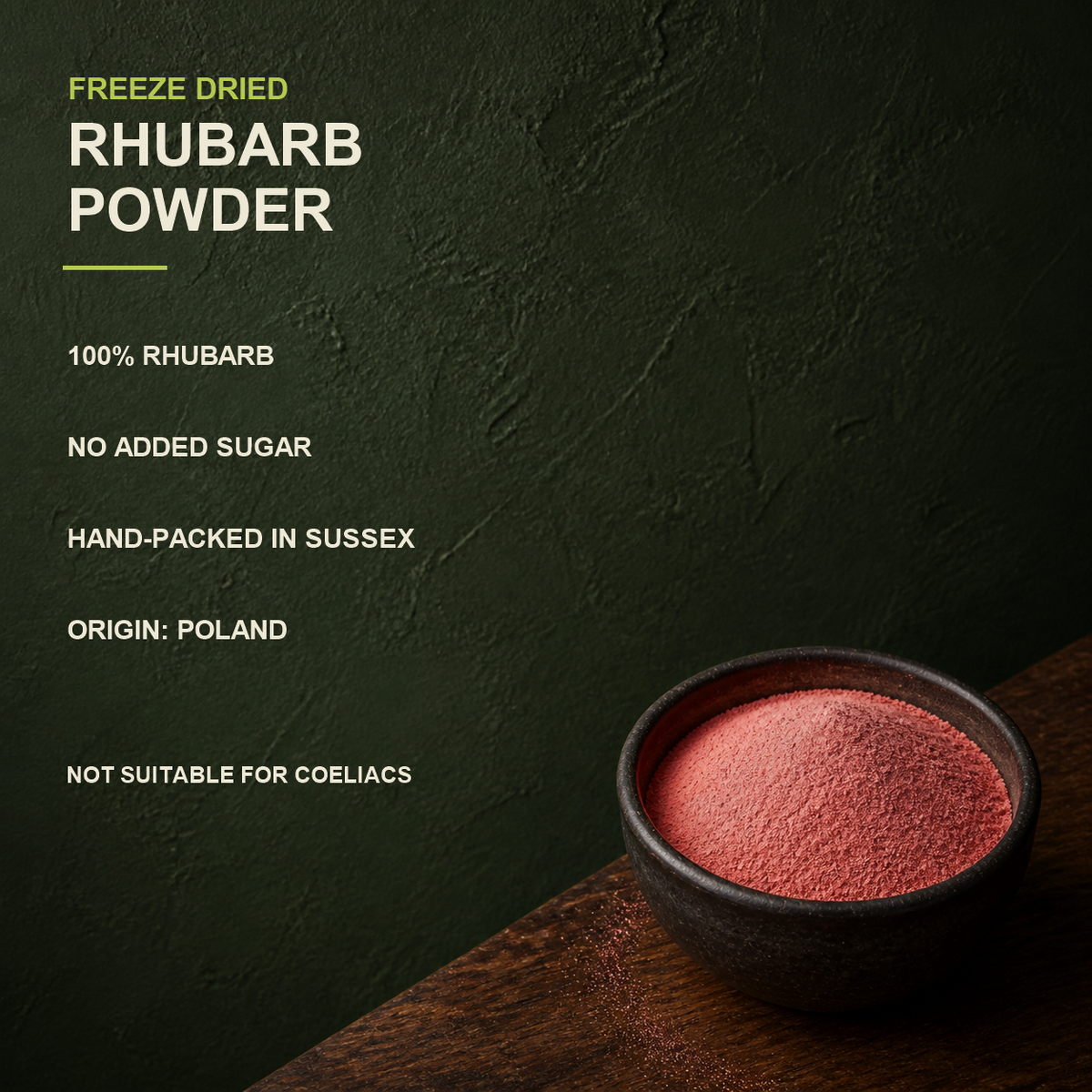 Freeze Dried Rhubarb Powder